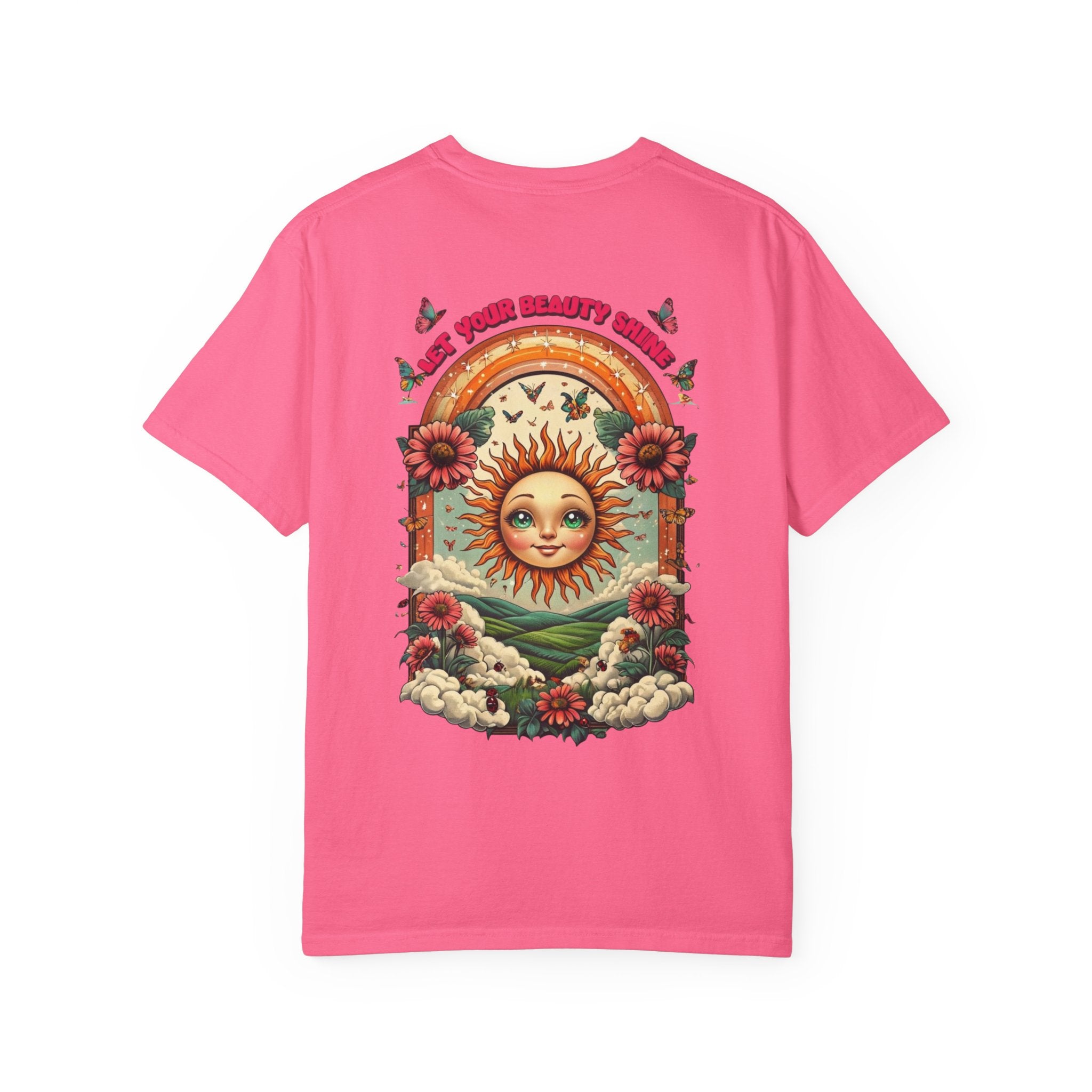 Sunshine Vibes Unisex Garment-Dyed T-shirt, Vintage Graphic Tee, Summer Fashion, Gift for Her, Eco-Friendly Clothing, Festival Wear
