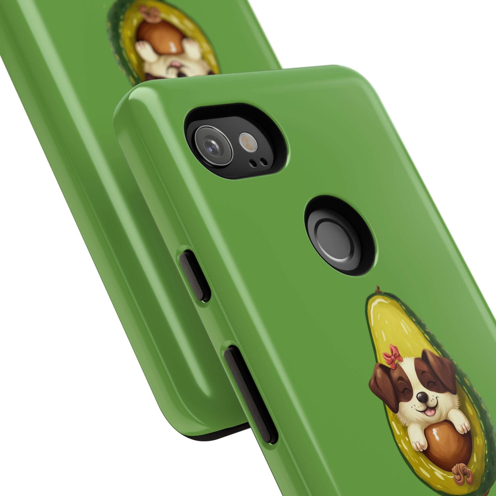 Cute Avocado Dog Phone Case - Pet Lover Gift, Animal Phone Cover, Quirky Accessory, Dog Mom Present, Custom Phone Case