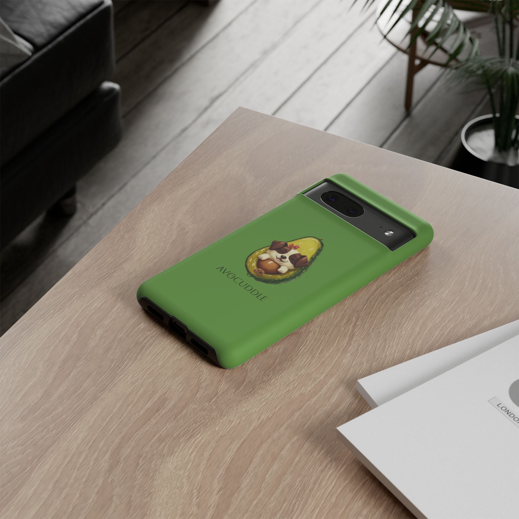 Cute Avocado Dog Phone Case - Pet Lover Gift, Animal Phone Cover, Quirky Accessory, Dog Mom Present, Custom Phone Case