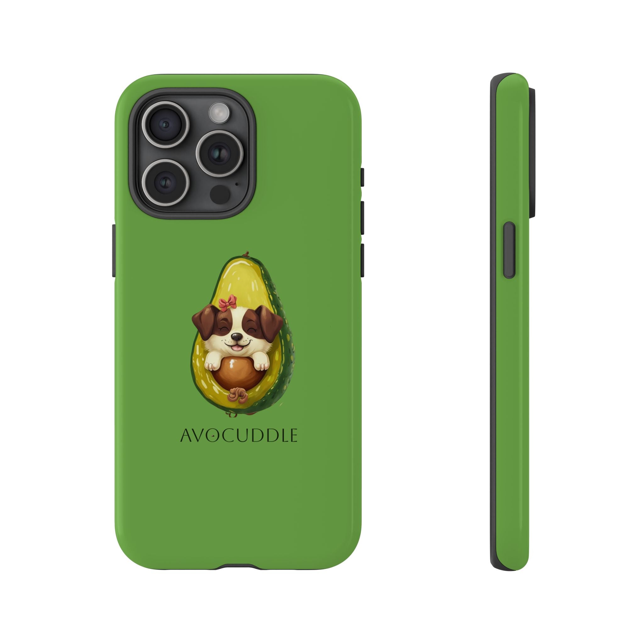 Cute Avocado Dog Phone Case - Pet Lover Gift, Animal Phone Cover, Quirky Accessory, Dog Mom Present, Custom Phone Case