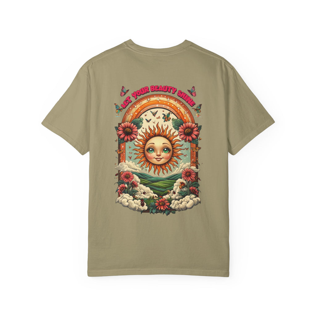 Sunshine Vibes Unisex Garment-Dyed T-shirt, Vintage Graphic Tee, Summer Fashion, Gift for Her, Eco-Friendly Clothing, Festival Wear