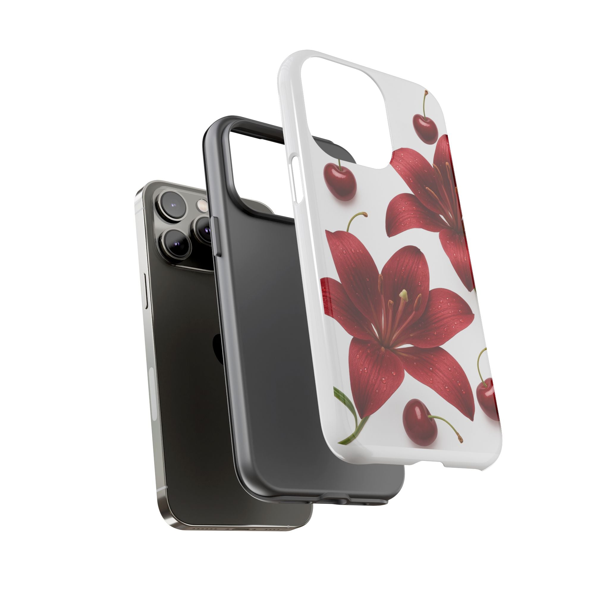 Floral Tough Phone Case, Beautiful Floral Design, Gift for Her, Risk Resistant Cover, Trendy Smartphone Accessory