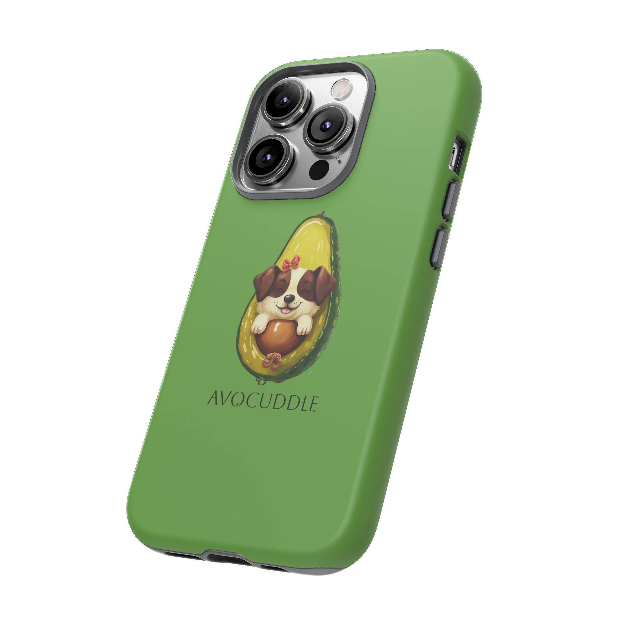 Cute Avocado Dog Phone Case - Pet Lover Gift, Animal Phone Cover, Quirky Accessory, Dog Mom Present, Custom Phone Case
