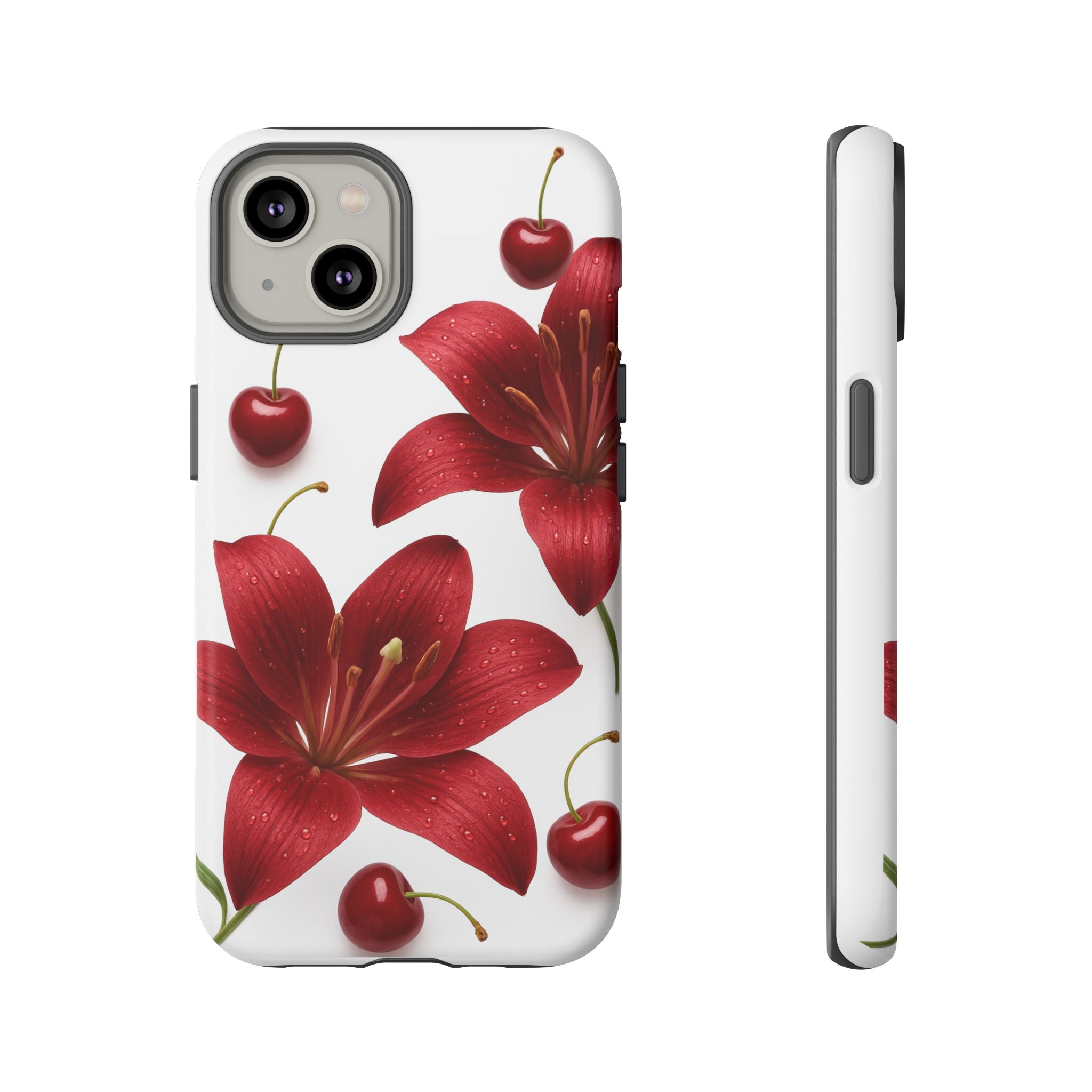 Floral Tough Phone Case, Beautiful Floral Design, Gift for Her, Risk Resistant Cover, Trendy Smartphone Accessory