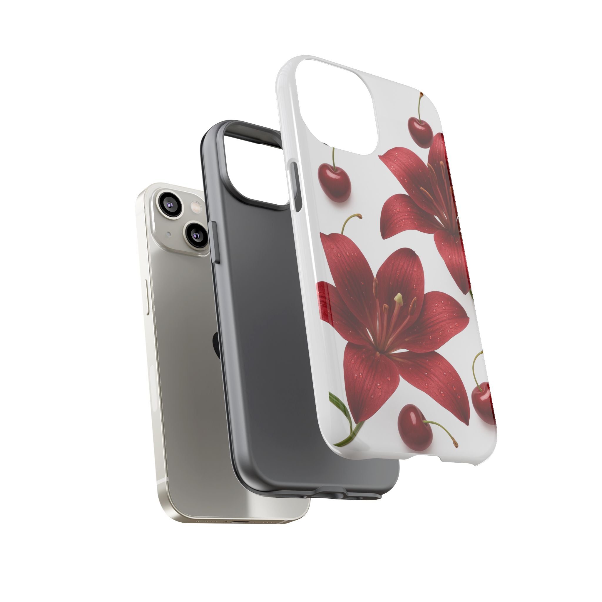Floral Tough Phone Case, Beautiful Floral Design, Gift for Her, Risk Resistant Cover, Trendy Smartphone Accessory