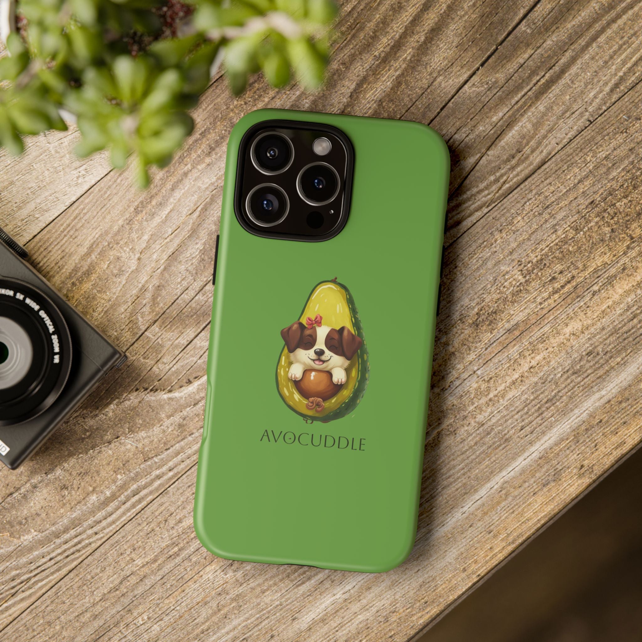Cute Avocado Dog Phone Case - Pet Lover Gift, Animal Phone Cover, Quirky Accessory, Dog Mom Present, Custom Phone Case