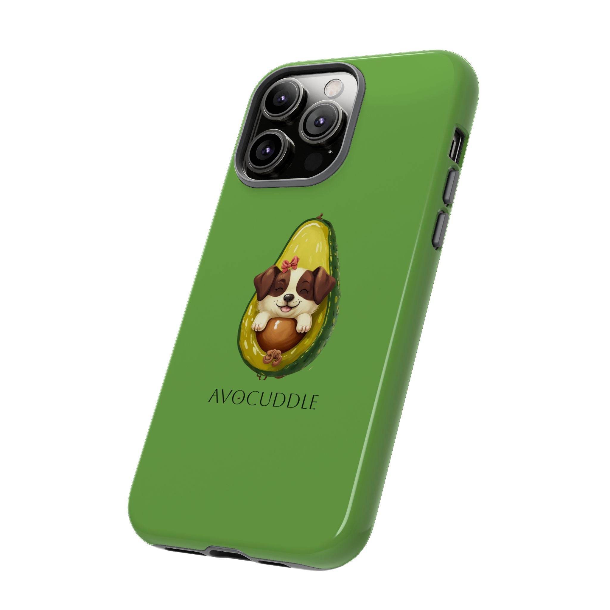 Cute Avocado Dog Phone Case - Pet Lover Gift, Animal Phone Cover, Quirky Accessory, Dog Mom Present, Custom Phone Case