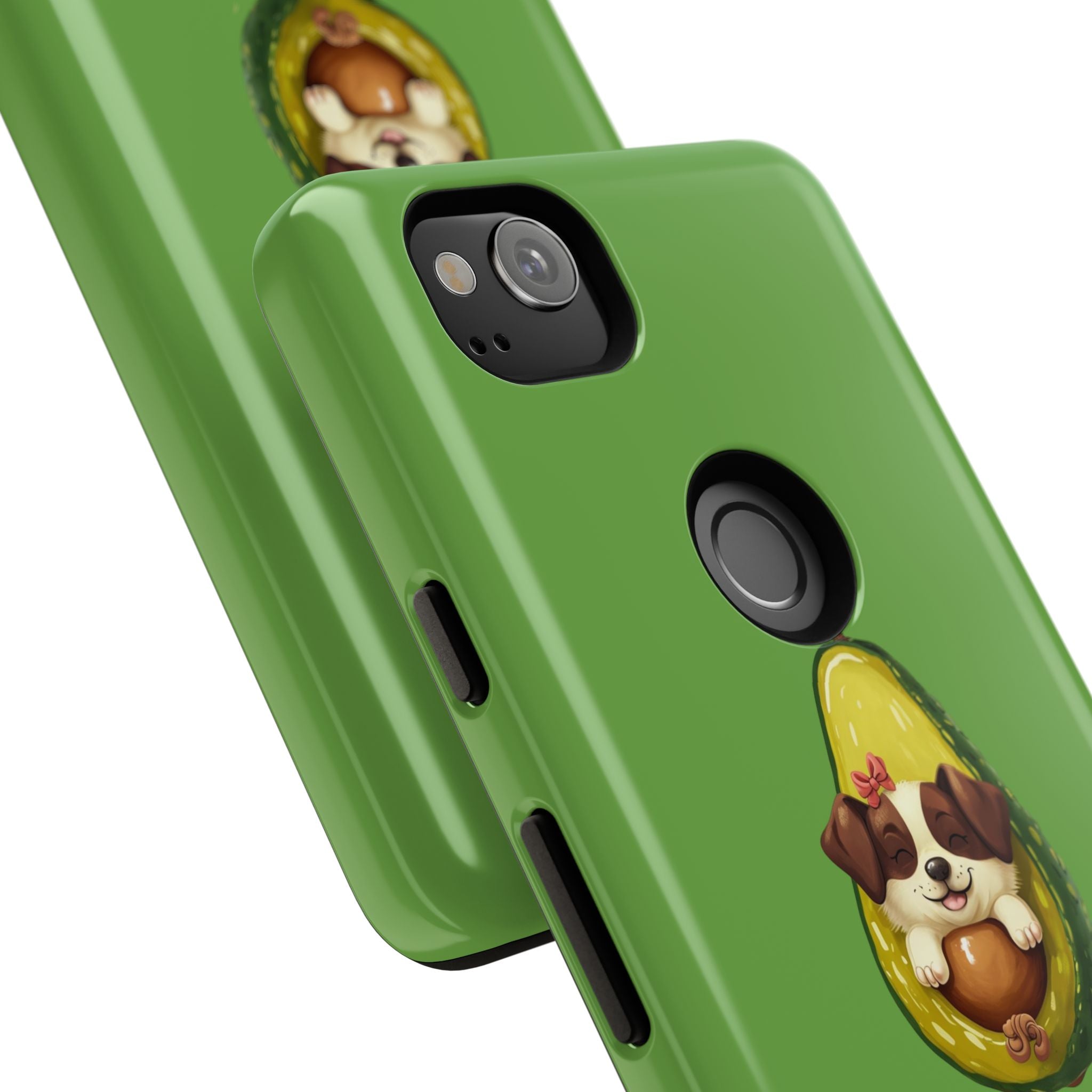 Cute Avocado Dog Phone Case - Pet Lover Gift, Animal Phone Cover, Quirky Accessory, Dog Mom Present, Custom Phone Case