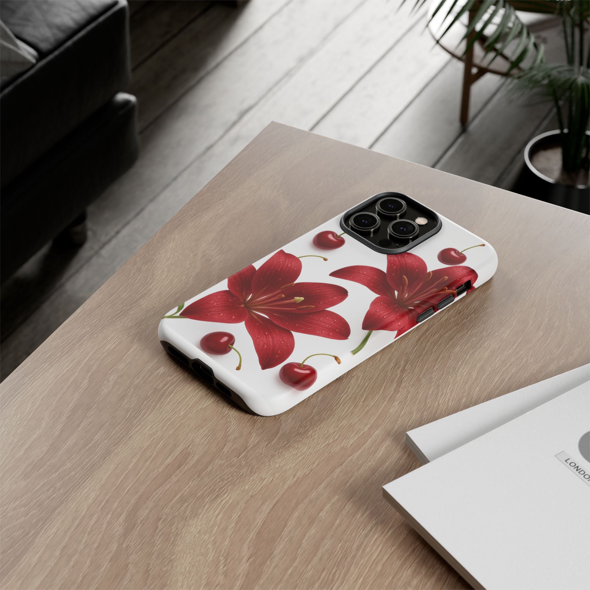 Floral Tough Phone Case, Beautiful Floral Design, Gift for Her, Risk Resistant Cover, Trendy Smartphone Accessory