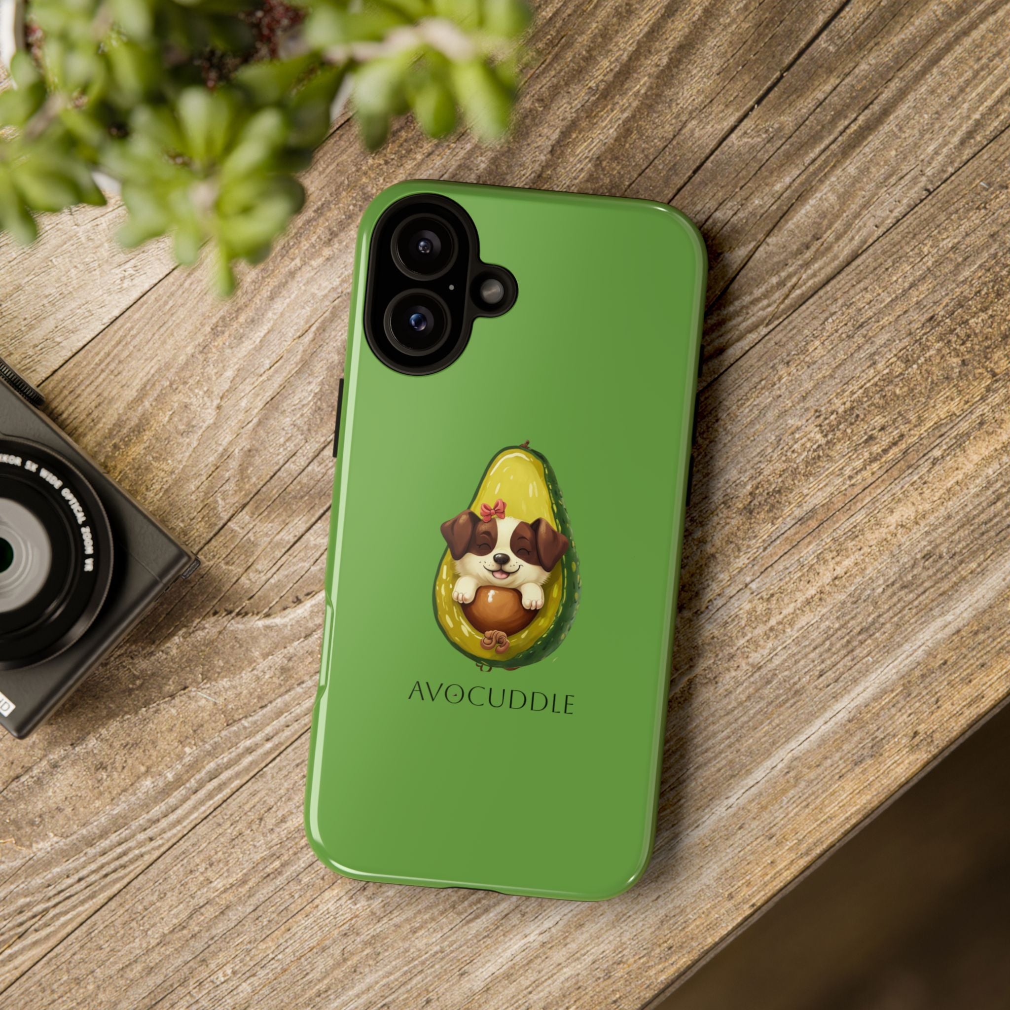 Cute Avocado Dog Phone Case - Pet Lover Gift, Animal Phone Cover, Quirky Accessory, Dog Mom Present, Custom Phone Case
