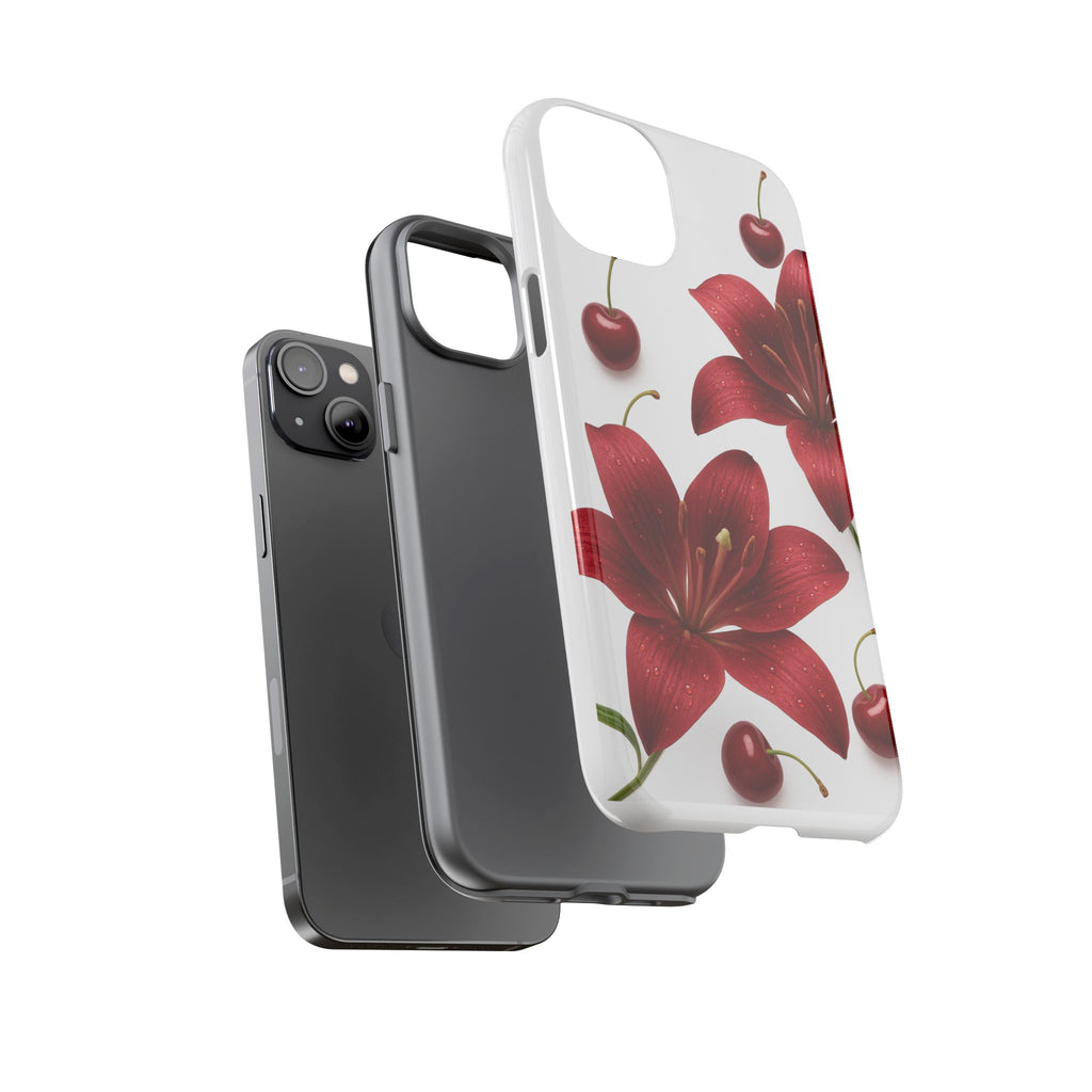 Floral Tough Phone Case, Beautiful Floral Design, Gift for Her, Risk Resistant Cover, Trendy Smartphone Accessory