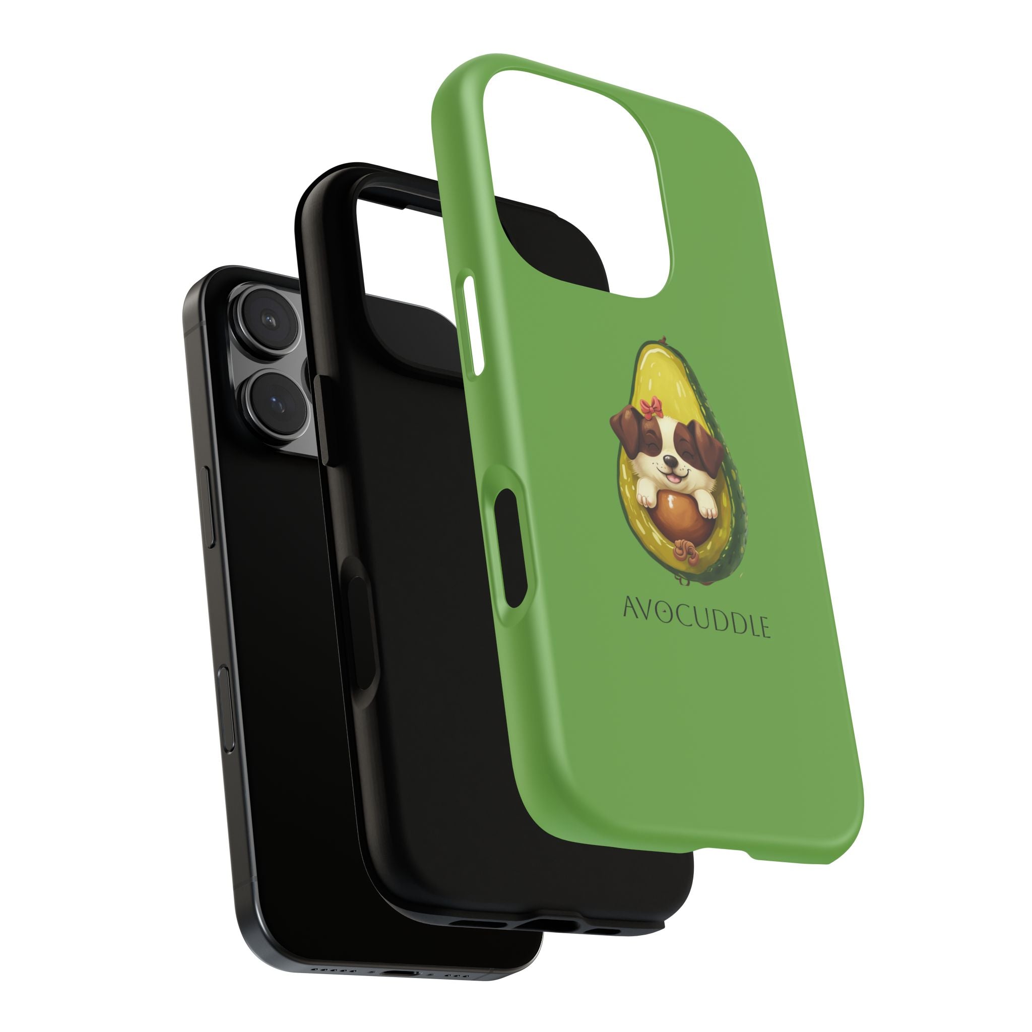 Cute Avocado Dog Phone Case - Pet Lover Gift, Animal Phone Cover, Quirky Accessory, Dog Mom Present, Custom Phone Case