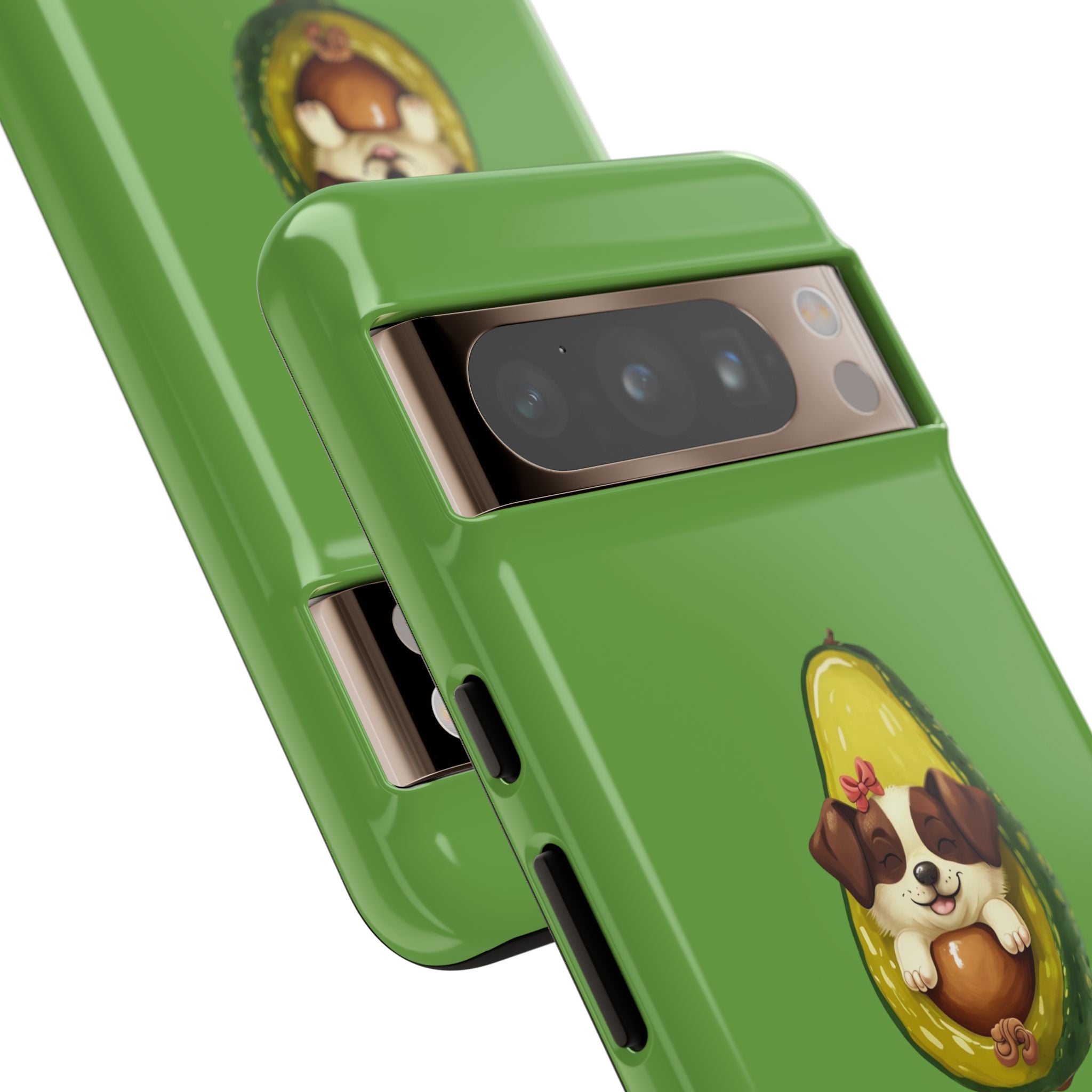 Cute Avocado Dog Phone Case - Pet Lover Gift, Animal Phone Cover, Quirky Accessory, Dog Mom Present, Custom Phone Case