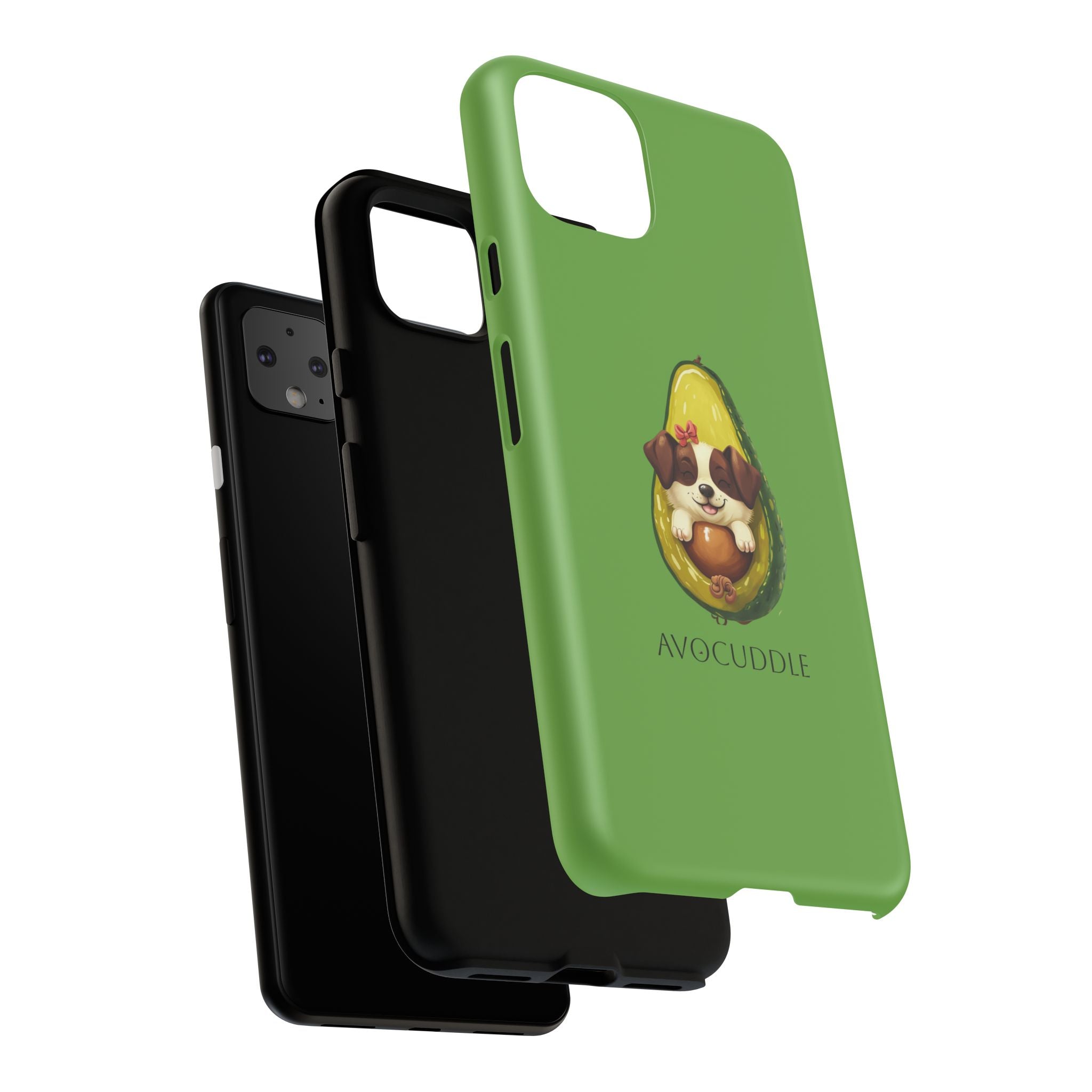 Cute Avocado Dog Phone Case - Pet Lover Gift, Animal Phone Cover, Quirky Accessory, Dog Mom Present, Custom Phone Case