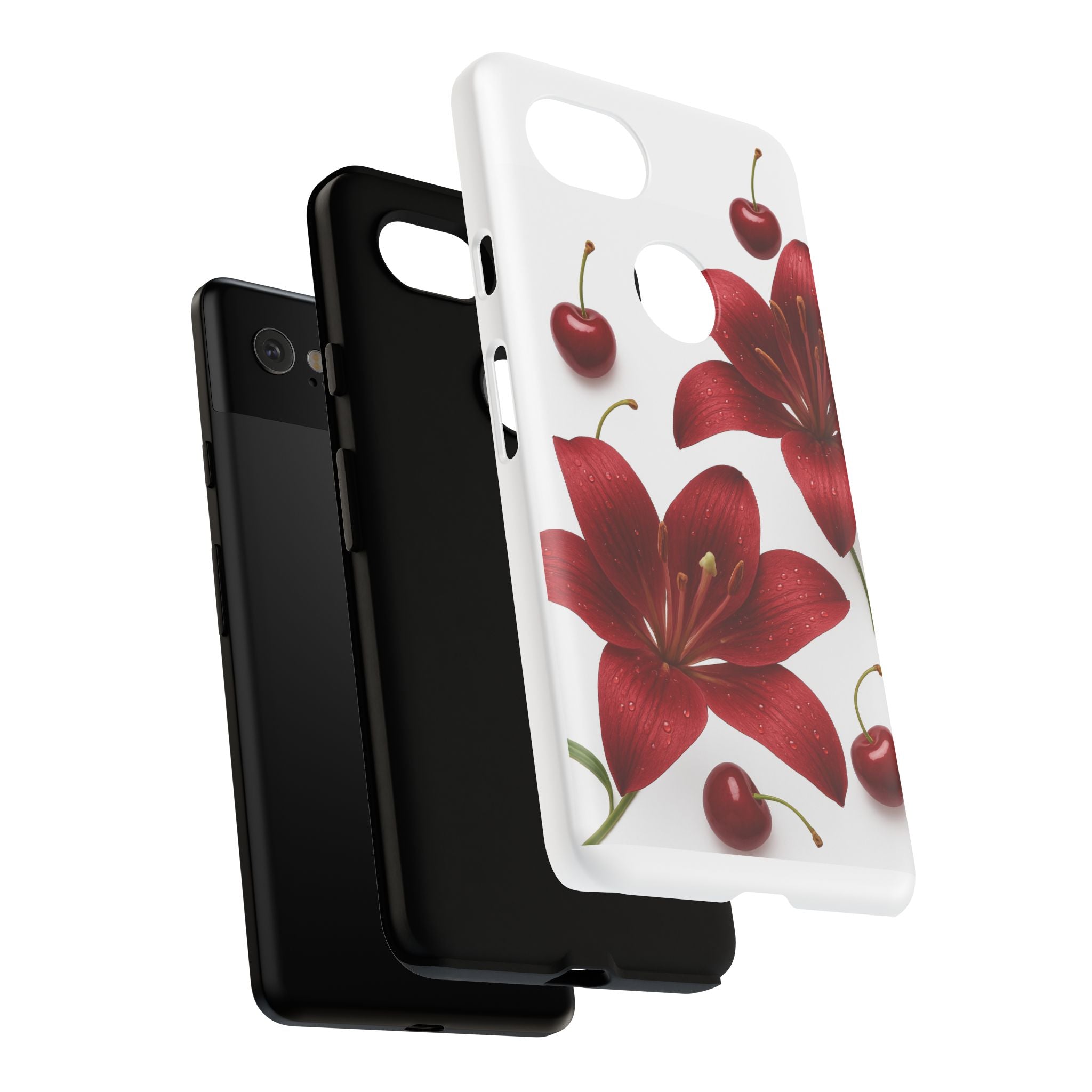 Floral Tough Phone Case, Beautiful Floral Design, Gift for Her, Risk Resistant Cover, Trendy Smartphone Accessory