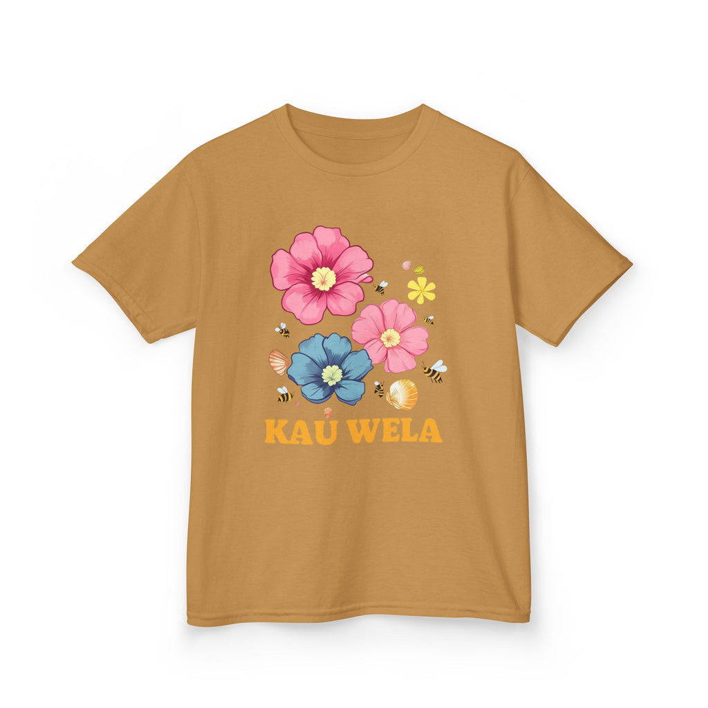 Kids T-Shirt - Summer Flowers Seashells Beach Waves Hawaii