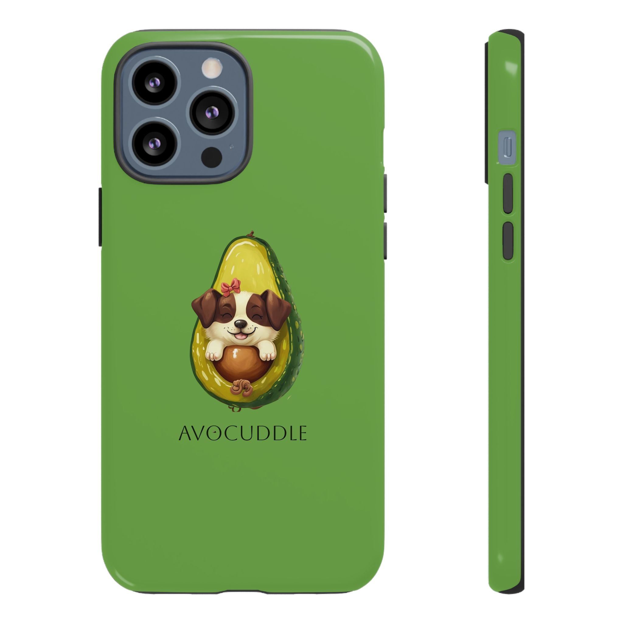 Cute Avocado Dog Phone Case - Pet Lover Gift, Animal Phone Cover, Quirky Accessory, Dog Mom Present, Custom Phone Case