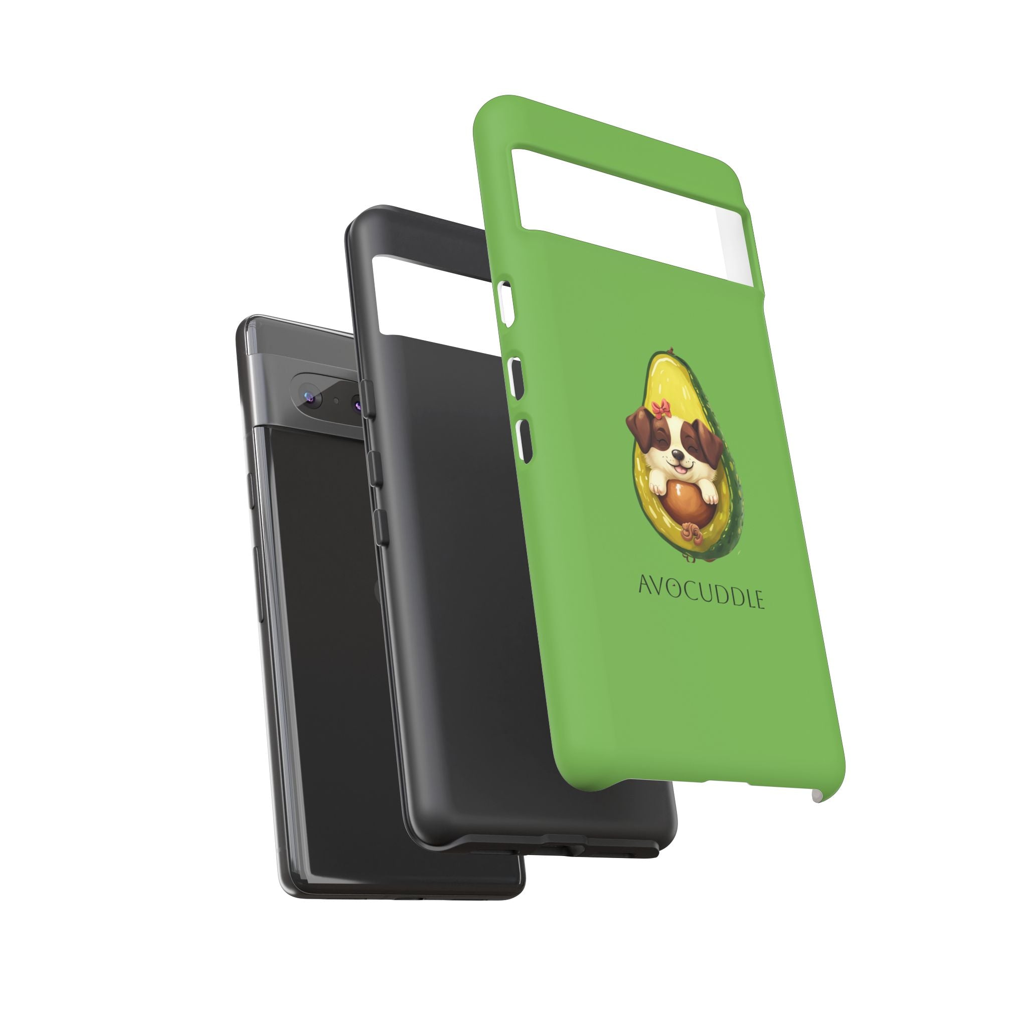 Cute Avocado Dog Phone Case - Pet Lover Gift, Animal Phone Cover, Quirky Accessory, Dog Mom Present, Custom Phone Case
