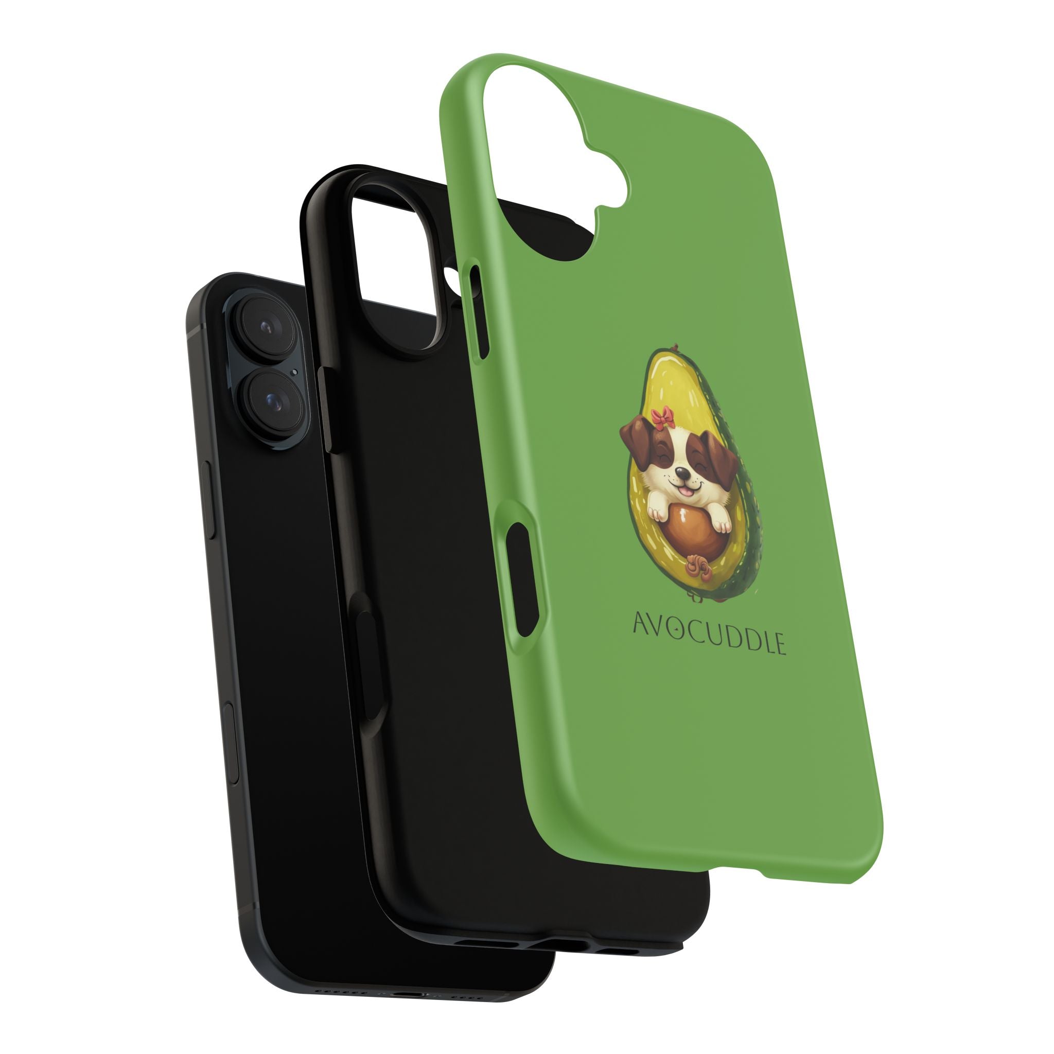 Cute Avocado Dog Phone Case - Pet Lover Gift, Animal Phone Cover, Quirky Accessory, Dog Mom Present, Custom Phone Case