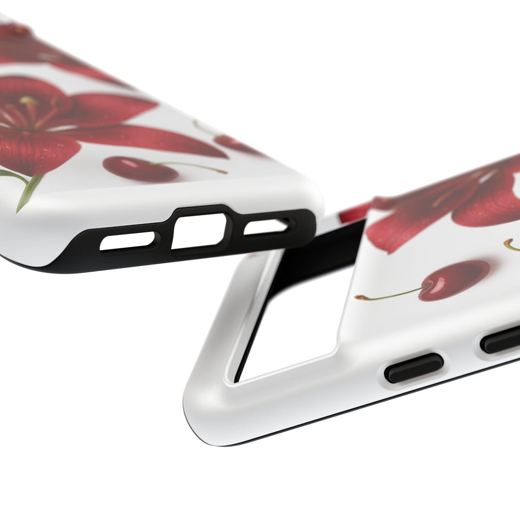 Floral Tough Phone Case, Beautiful Floral Design, Gift for Her, Risk Resistant Cover, Trendy Smartphone Accessory