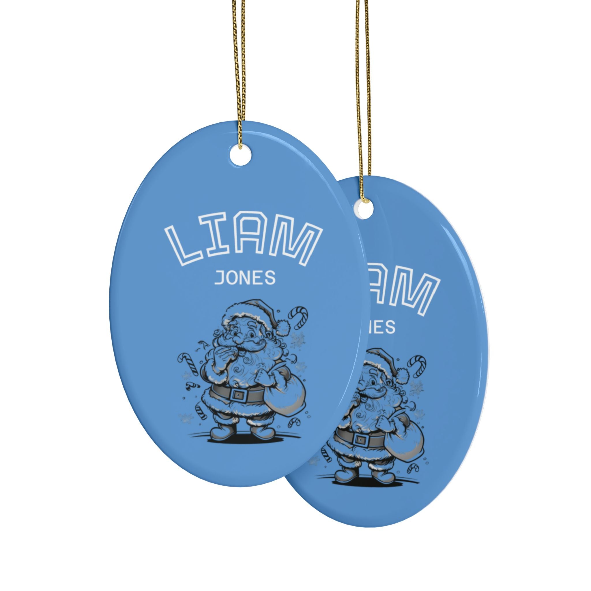 Personalized Heart-Shaped Ceramic Ornaments Set for Christmas and Holidays and In Loving Memory/Always In My Heart