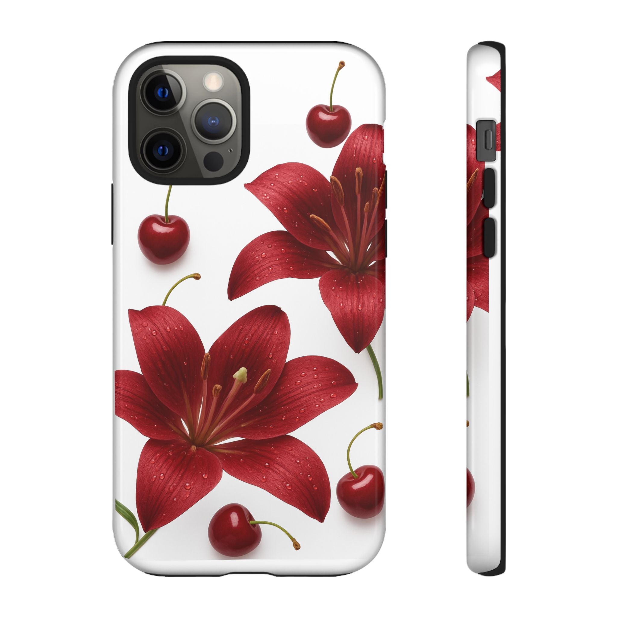 Floral Tough Phone Case, Beautiful Floral Design, Gift for Her, Risk Resistant Cover, Trendy Smartphone Accessory
