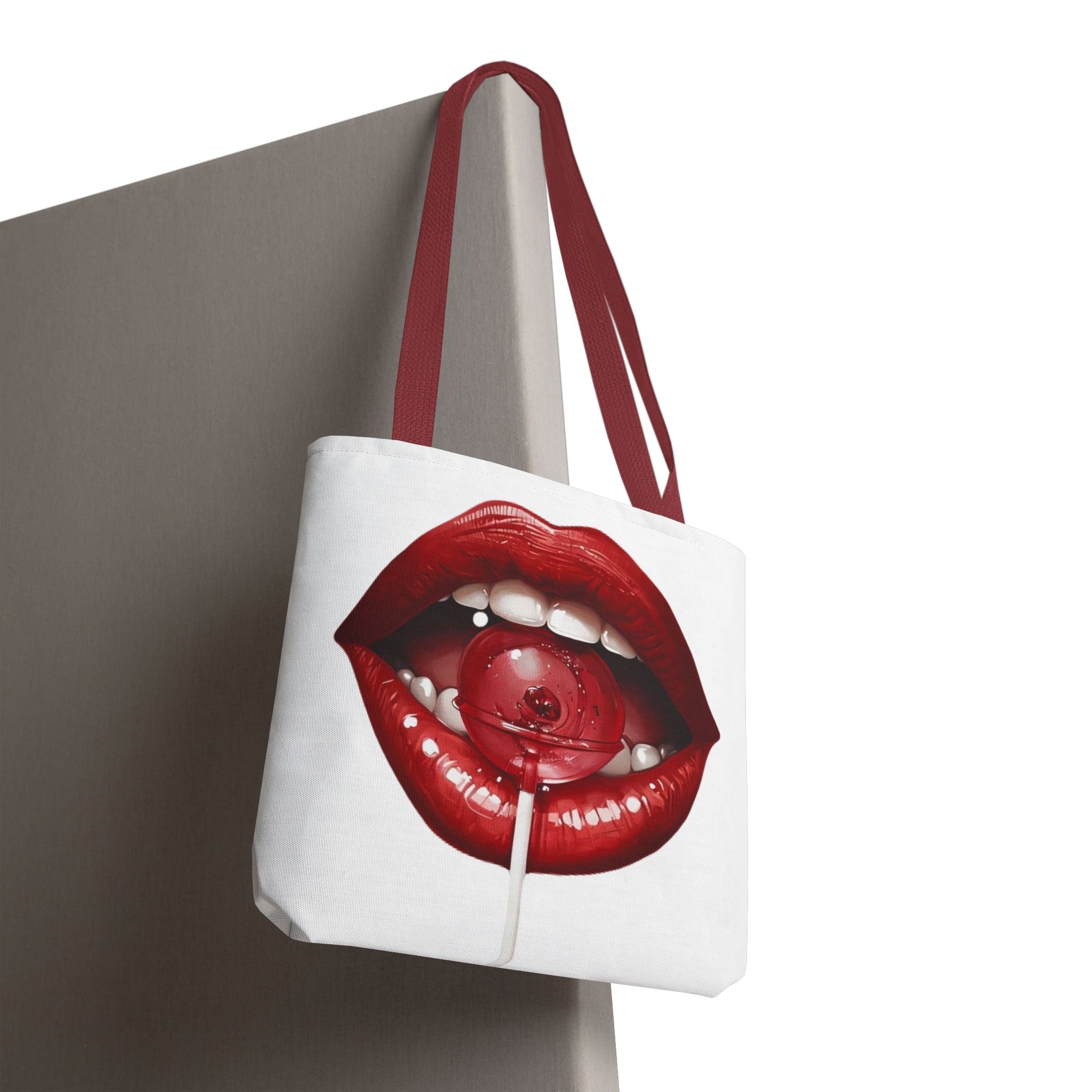 Bold Lip Art Tote Bag - Stylish and Fun Carryall for Everyday Use, Perfect Gift for Fashion Lovers, Beach Days, Birthdays, Shopping!