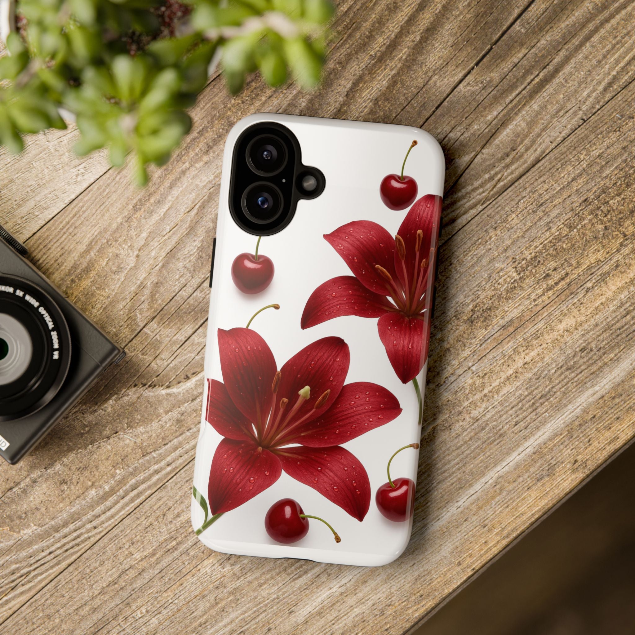 Floral Tough Phone Case, Beautiful Floral Design, Gift for Her, Risk Resistant Cover, Trendy Smartphone Accessory