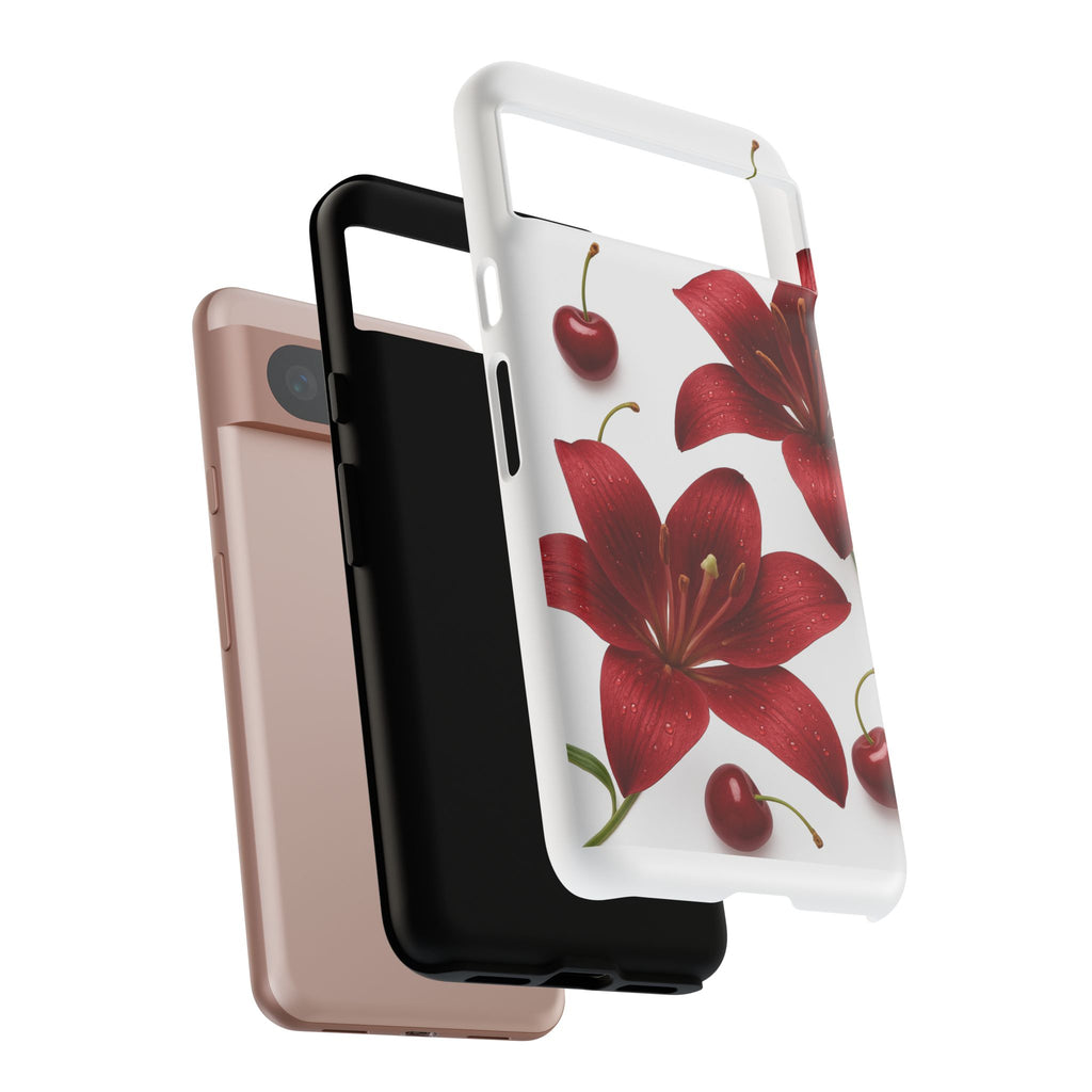 Floral Tough Phone Case, Beautiful Floral Design, Gift for Her, Risk Resistant Cover, Trendy Smartphone Accessory