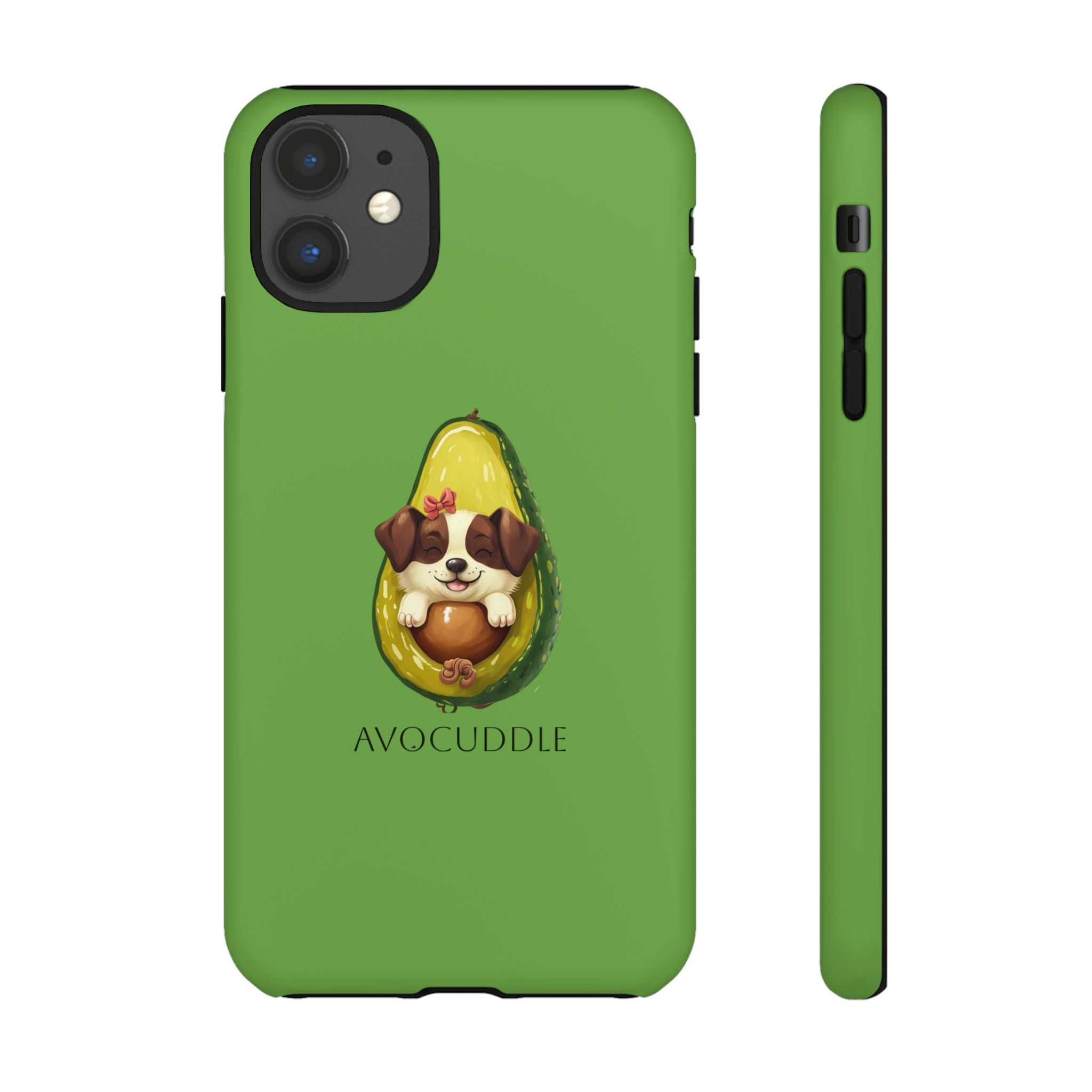 Cute Avocado Dog Phone Case - Pet Lover Gift, Animal Phone Cover, Quirky Accessory, Dog Mom Present, Custom Phone Case