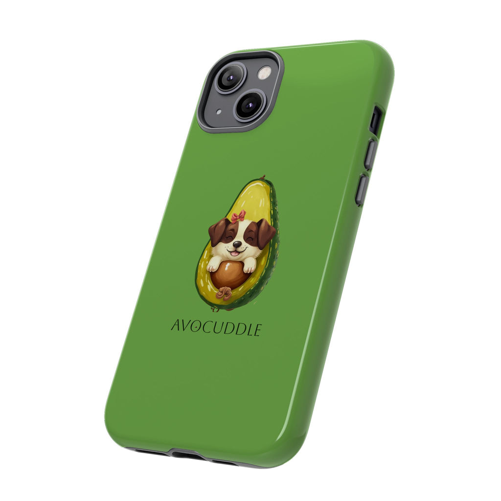 Cute Avocado Dog Phone Case - Pet Lover Gift, Animal Phone Cover, Quirky Accessory, Dog Mom Present, Custom Phone Case