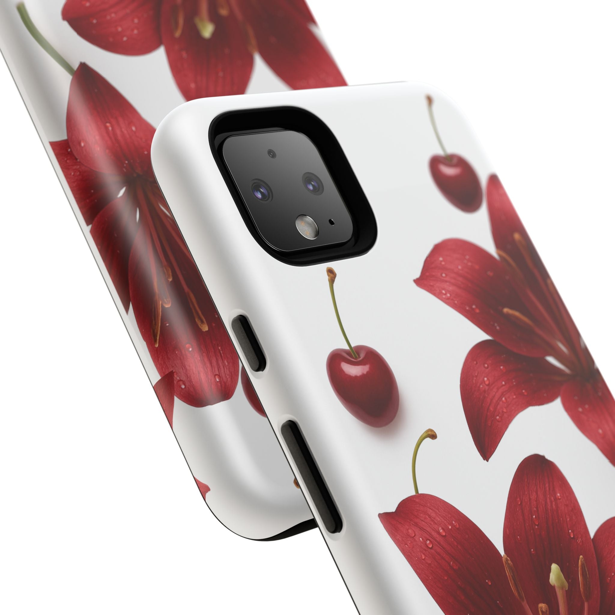 Floral Tough Phone Case, Beautiful Floral Design, Gift for Her, Risk Resistant Cover, Trendy Smartphone Accessory