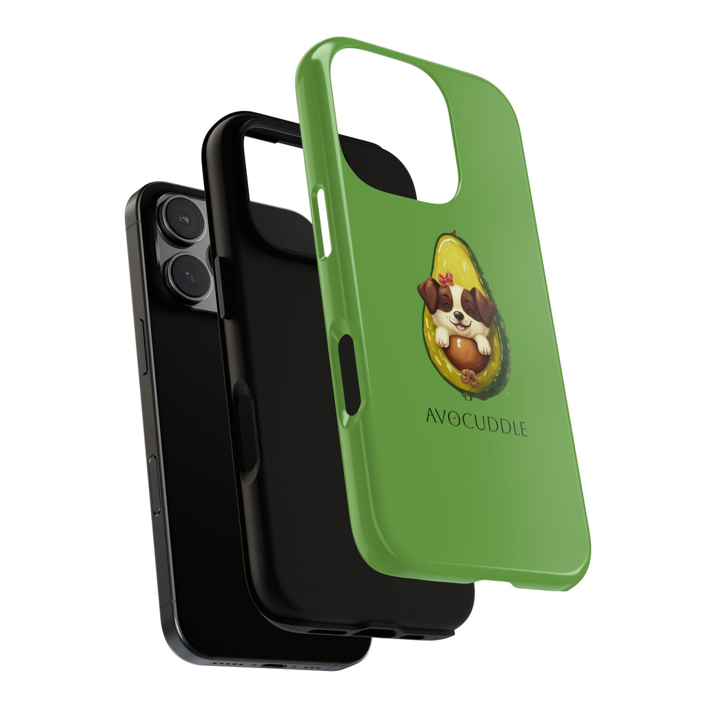 Cute Avocado Dog Phone Case - Pet Lover Gift, Animal Phone Cover, Quirky Accessory, Dog Mom Present, Custom Phone Case