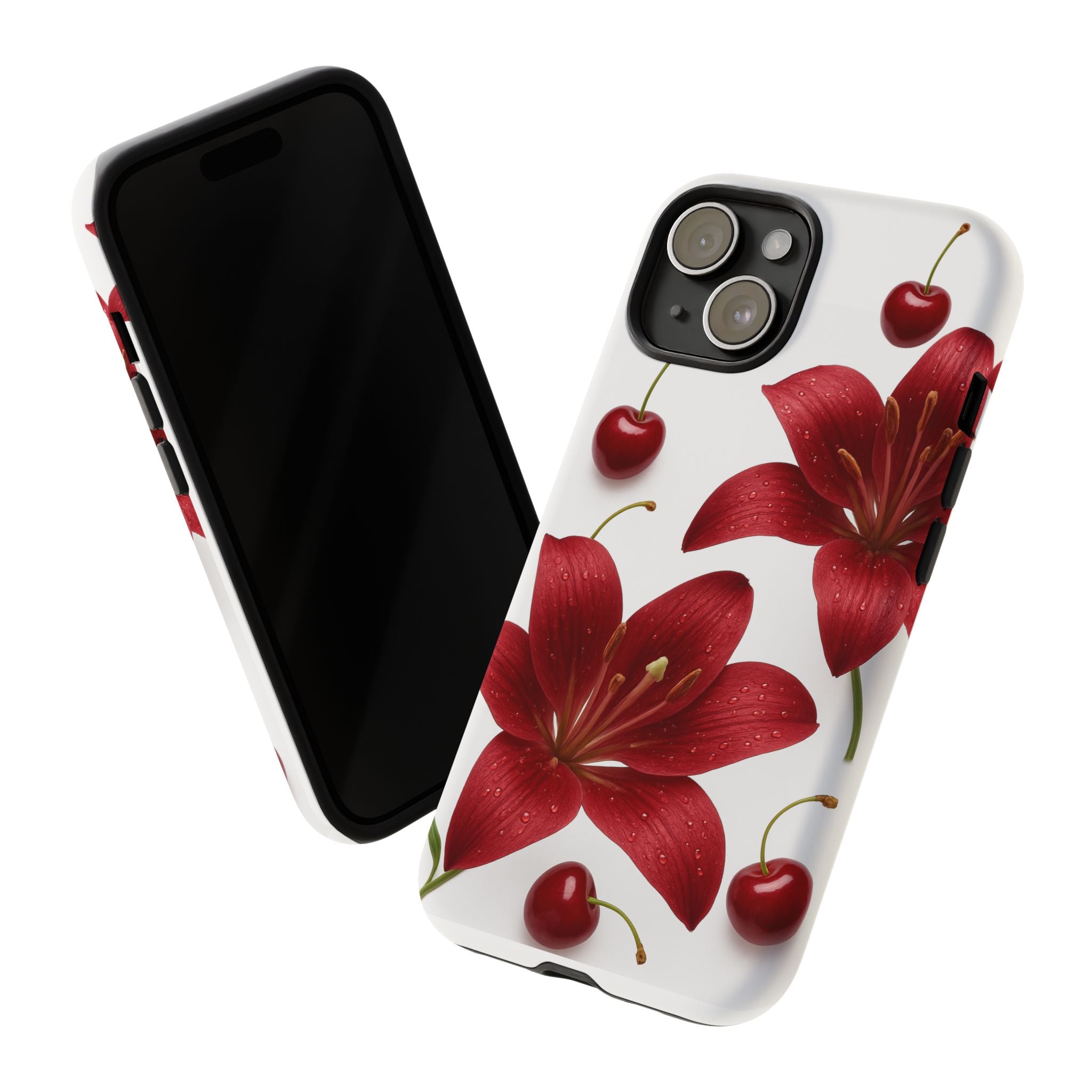 Floral Tough Phone Case, Beautiful Floral Design, Gift for Her, Risk Resistant Cover, Trendy Smartphone Accessory
