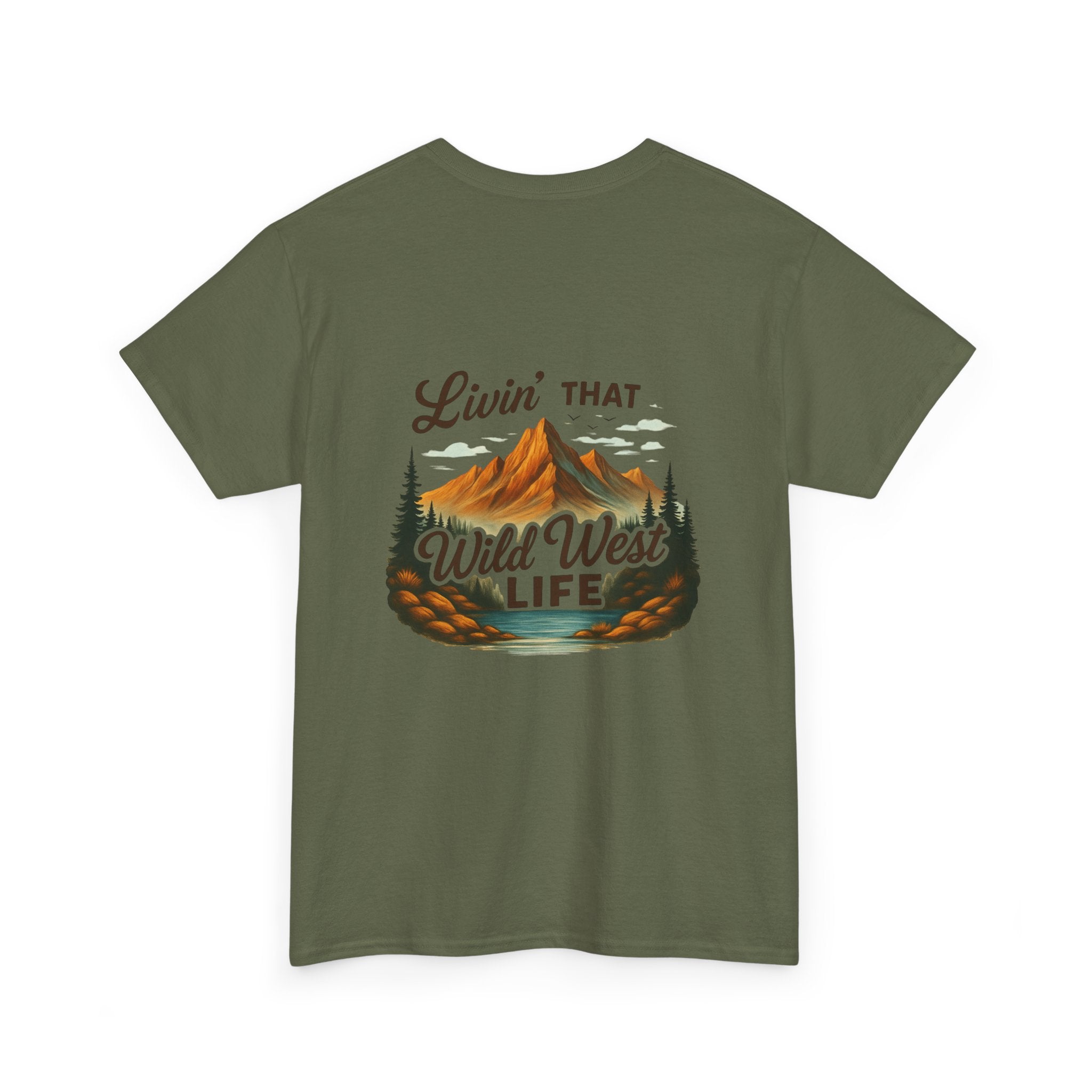 Camping Country Wild West Life Tee, Unisex Heavy Cotton T-Shirt, Adventure Shirt, Outdoor Apparel, Nature Lover Gift, Festival Wear