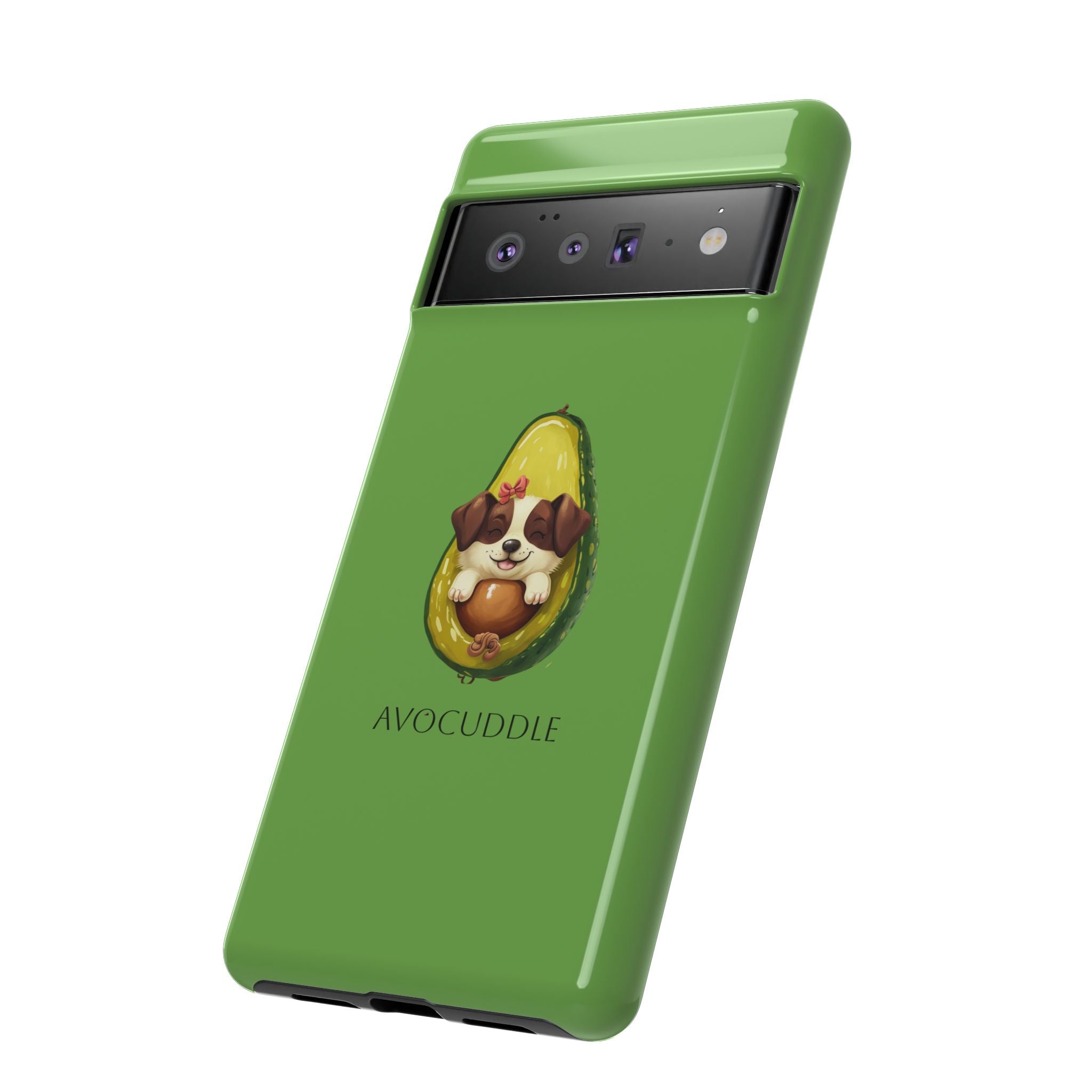 Cute Avocado Dog Phone Case - Pet Lover Gift, Animal Phone Cover, Quirky Accessory, Dog Mom Present, Custom Phone Case