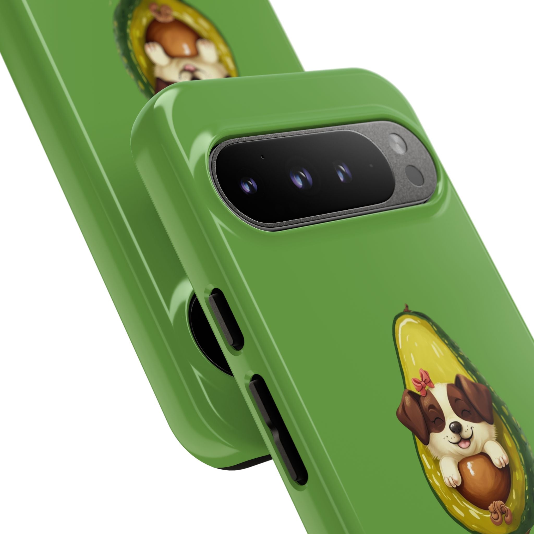 Cute Avocado Dog Phone Case - Pet Lover Gift, Animal Phone Cover, Quirky Accessory, Dog Mom Present, Custom Phone Case