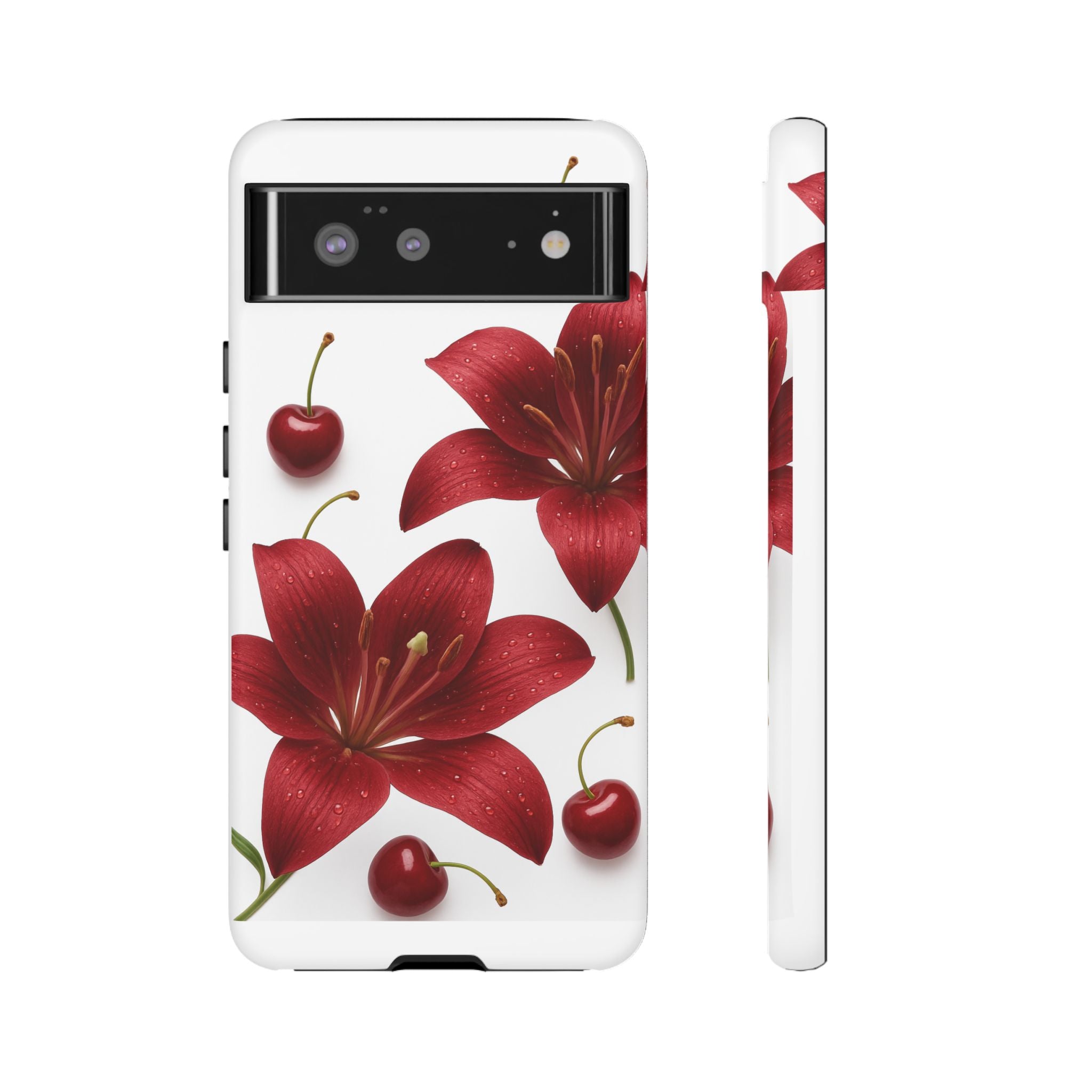 Floral Tough Phone Case, Beautiful Floral Design, Gift for Her, Risk Resistant Cover, Trendy Smartphone Accessory