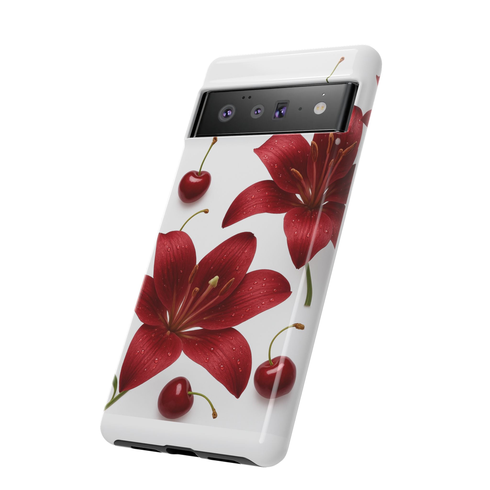 Floral Tough Phone Case, Beautiful Floral Design, Gift for Her, Risk Resistant Cover, Trendy Smartphone Accessory
