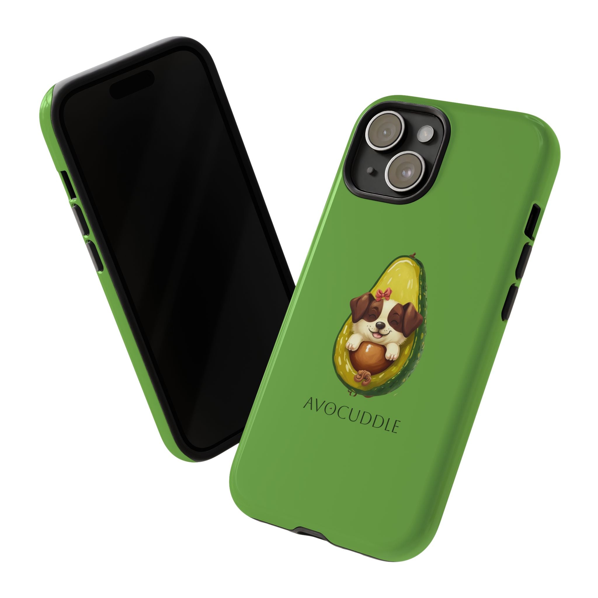 Cute Avocado Dog Phone Case - Pet Lover Gift, Animal Phone Cover, Quirky Accessory, Dog Mom Present, Custom Phone Case