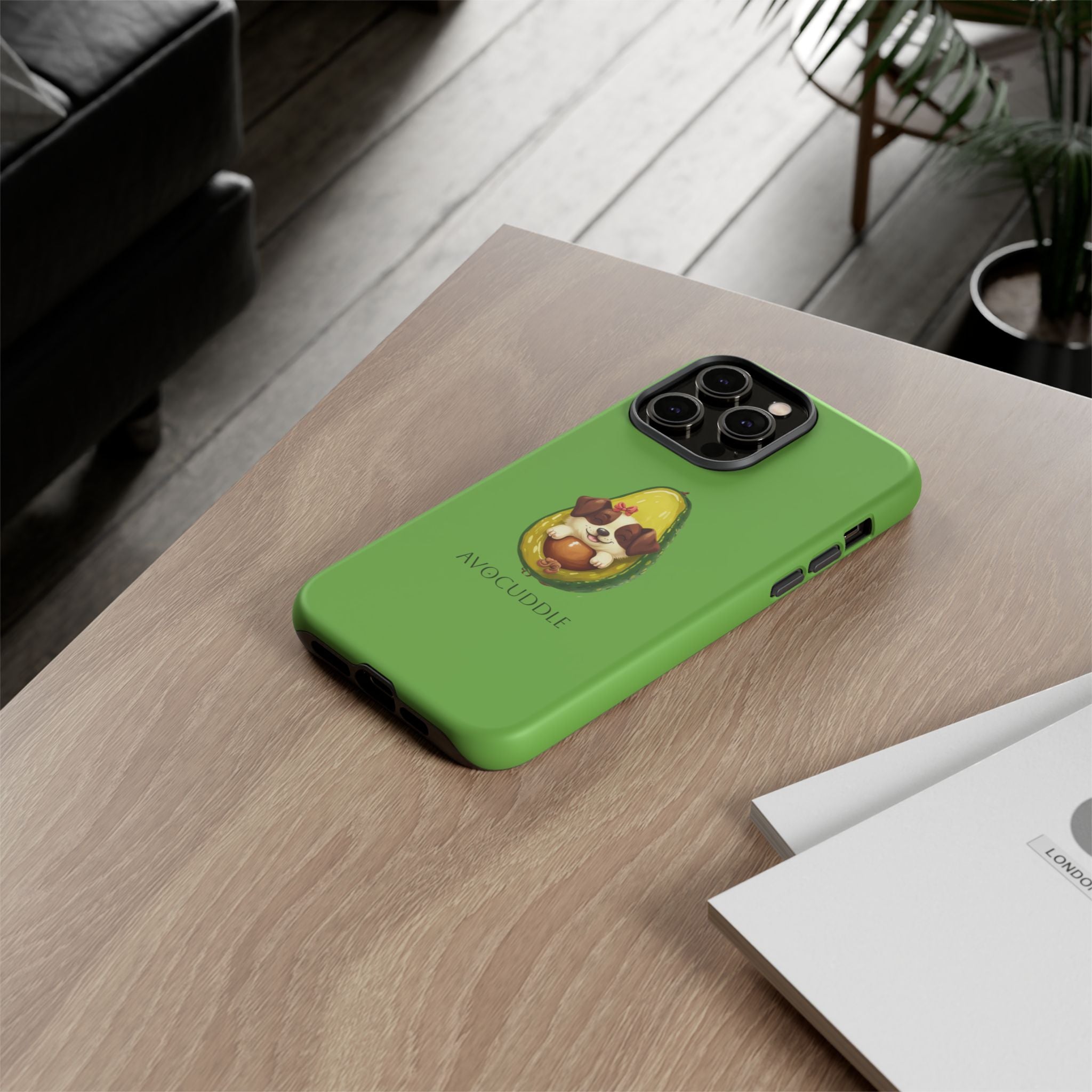 Cute Avocado Dog Phone Case - Pet Lover Gift, Animal Phone Cover, Quirky Accessory, Dog Mom Present, Custom Phone Case