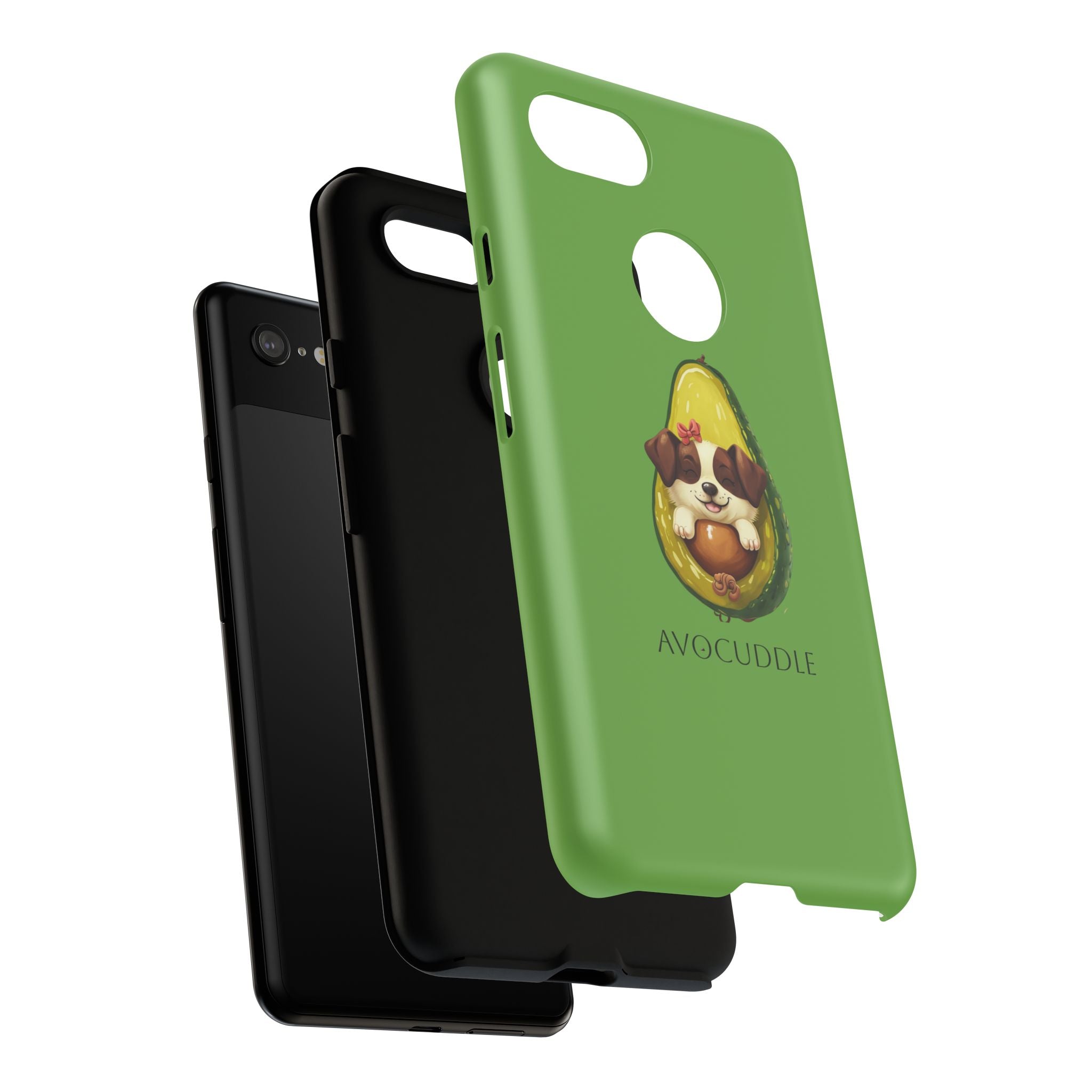 Cute Avocado Dog Phone Case - Pet Lover Gift, Animal Phone Cover, Quirky Accessory, Dog Mom Present, Custom Phone Case