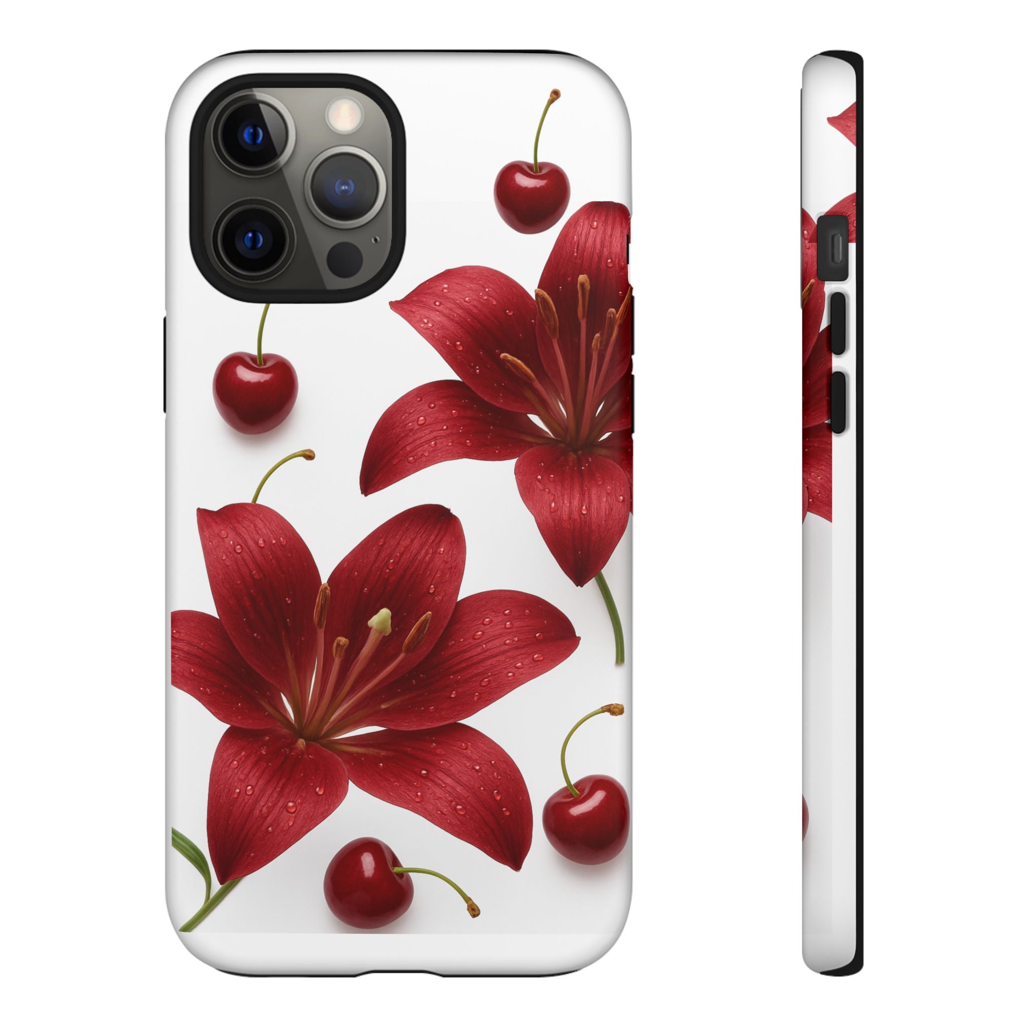 Floral Tough Phone Case, Beautiful Floral Design, Gift for Her, Risk Resistant Cover, Trendy Smartphone Accessory
