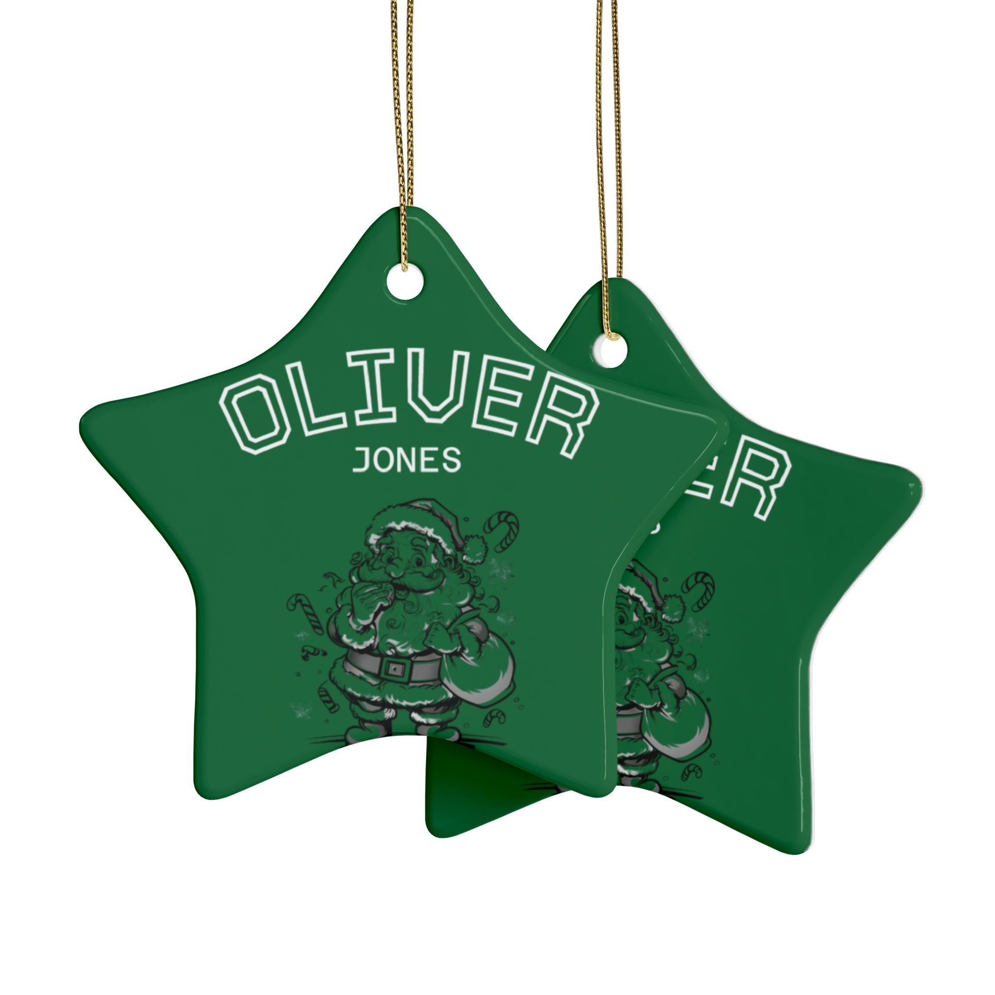 Personalized Heart-Shaped Ceramic Ornaments Set for Christmas and Holidays and In Loving Memory/Always In My Heart