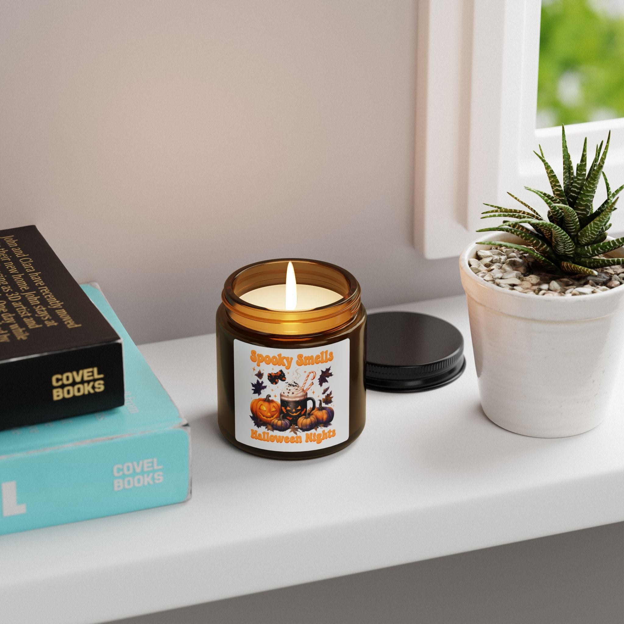 Halloween Scented Soy Candle, Spooky Candle for Fall Decor, Pumpkin Candle Gift, Autumn Aromatherapy, Seasonal Home Fragrance