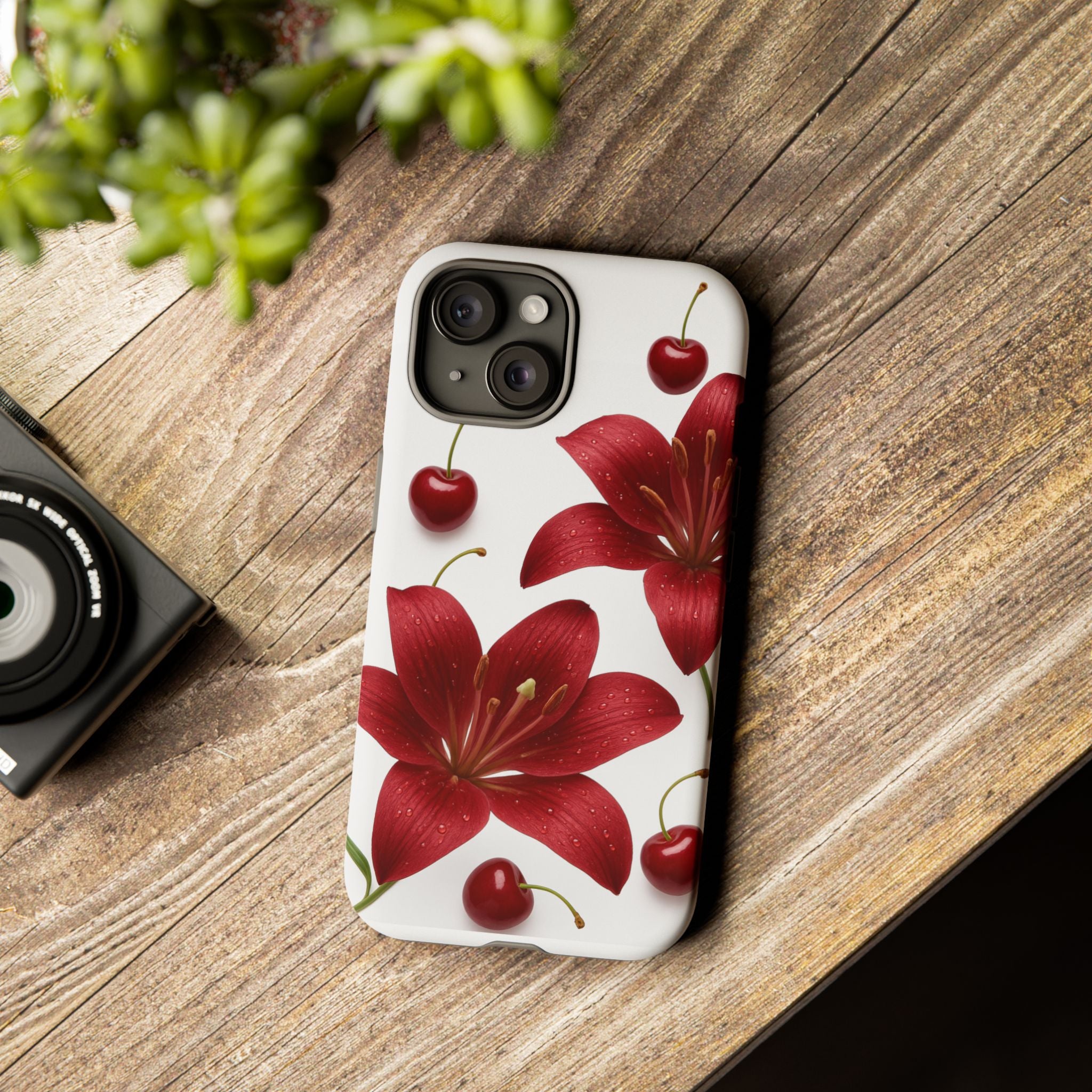 Floral Tough Phone Case, Beautiful Floral Design, Gift for Her, Risk Resistant Cover, Trendy Smartphone Accessory