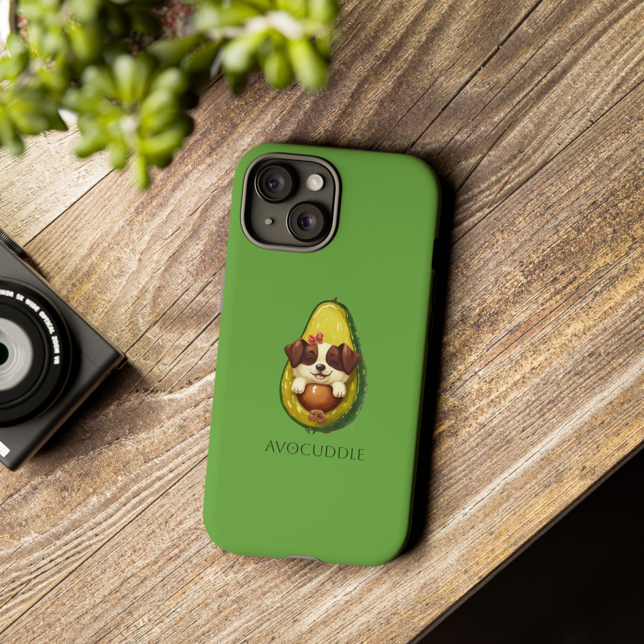 Cute Avocado Dog Phone Case - Pet Lover Gift, Animal Phone Cover, Quirky Accessory, Dog Mom Present, Custom Phone Case