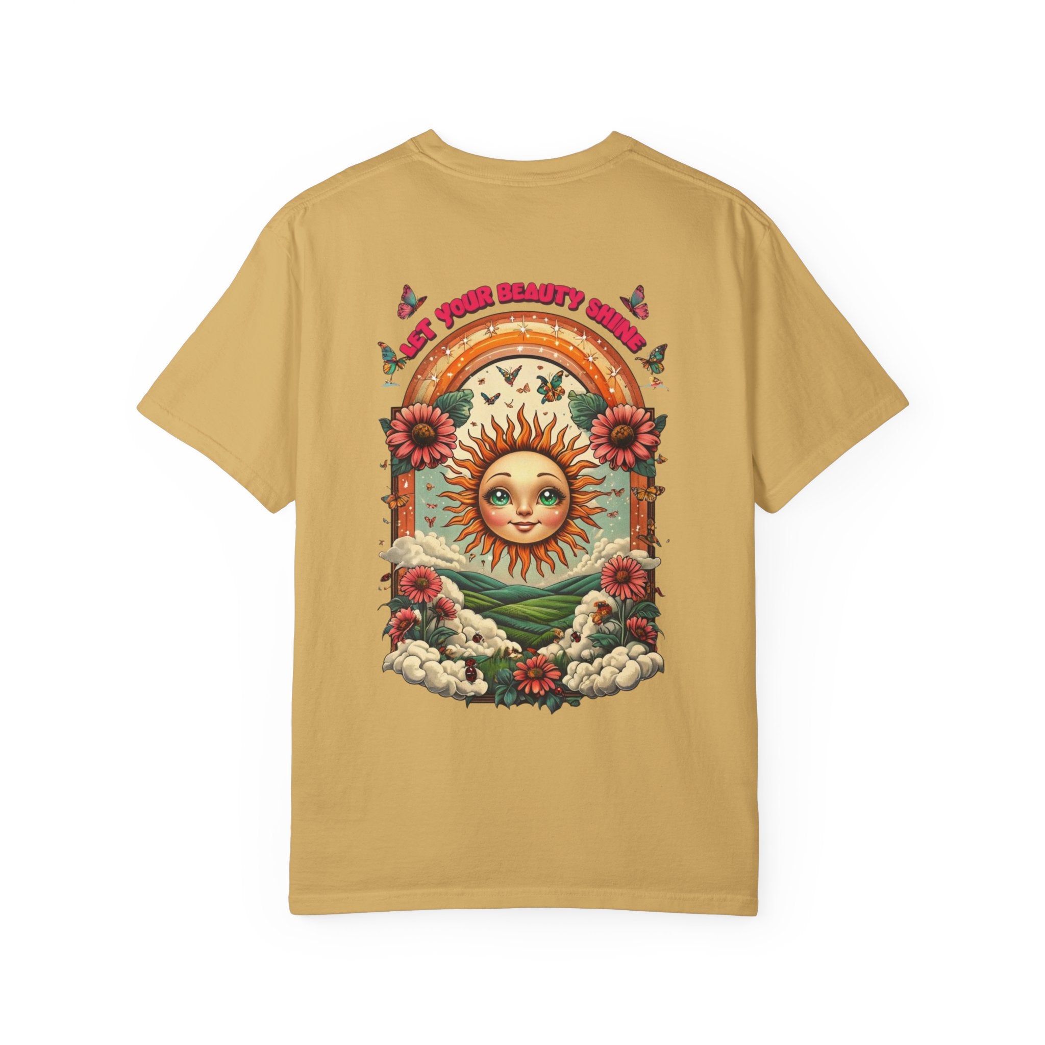 Sunshine Vibes Unisex Garment-Dyed T-shirt, Vintage Graphic Tee, Summer Fashion, Gift for Her, Eco-Friendly Clothing, Festival Wear