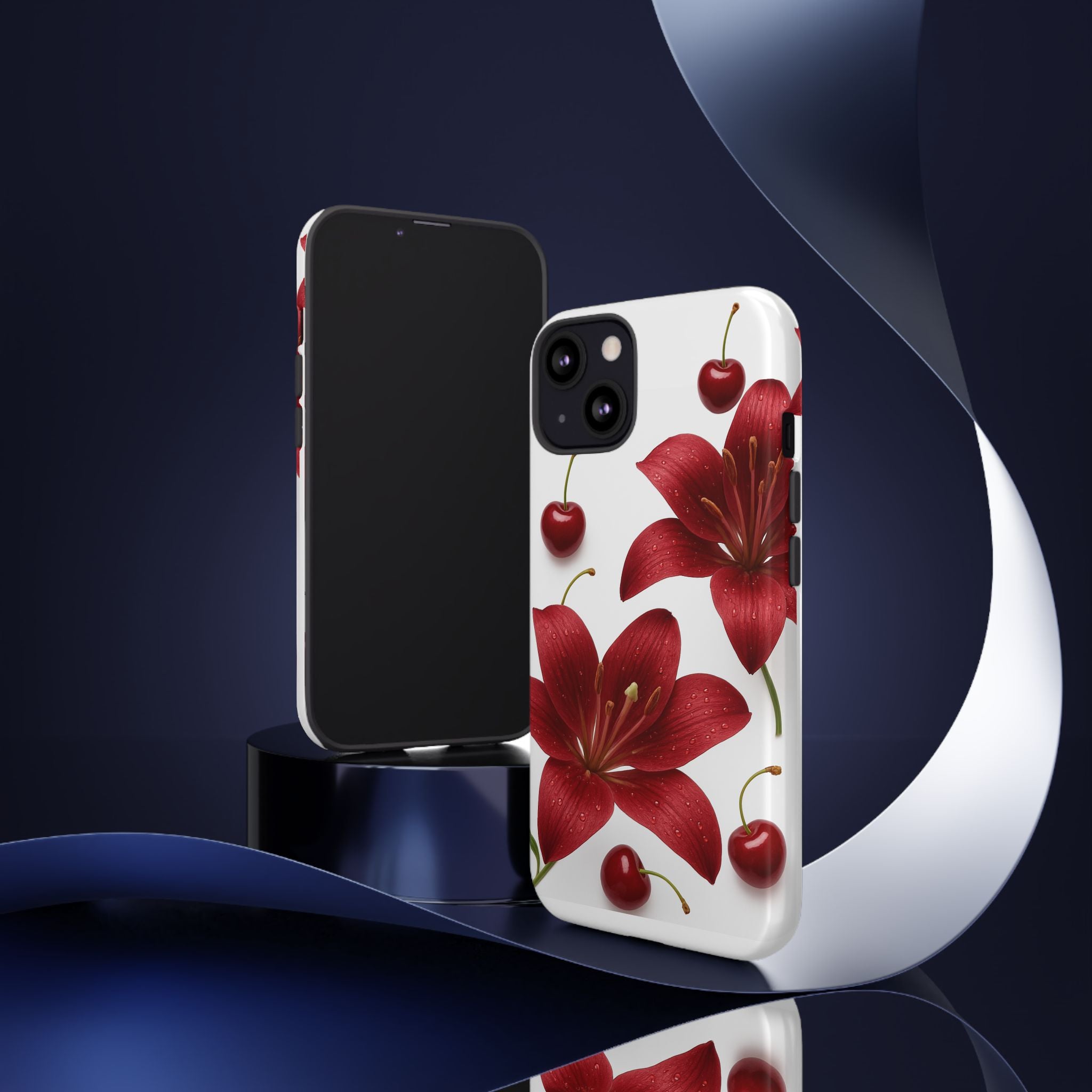 Floral Tough Phone Case, Beautiful Floral Design, Gift for Her, Risk Resistant Cover, Trendy Smartphone Accessory
