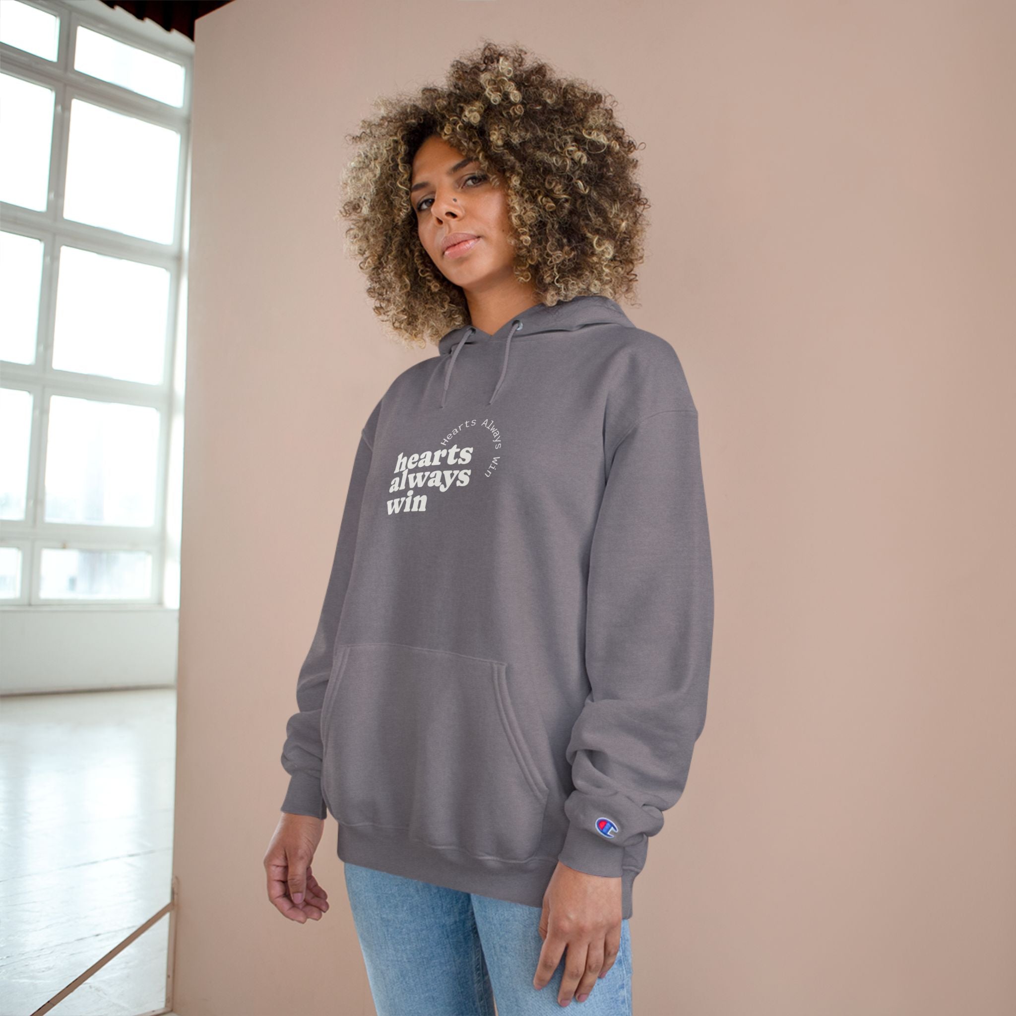 Heartfelt Champion Hoodie - Perfect for Love, Friendship, Self-Care, Valentine's Day, Gift for Him/Her, Cozy Casual Fashion